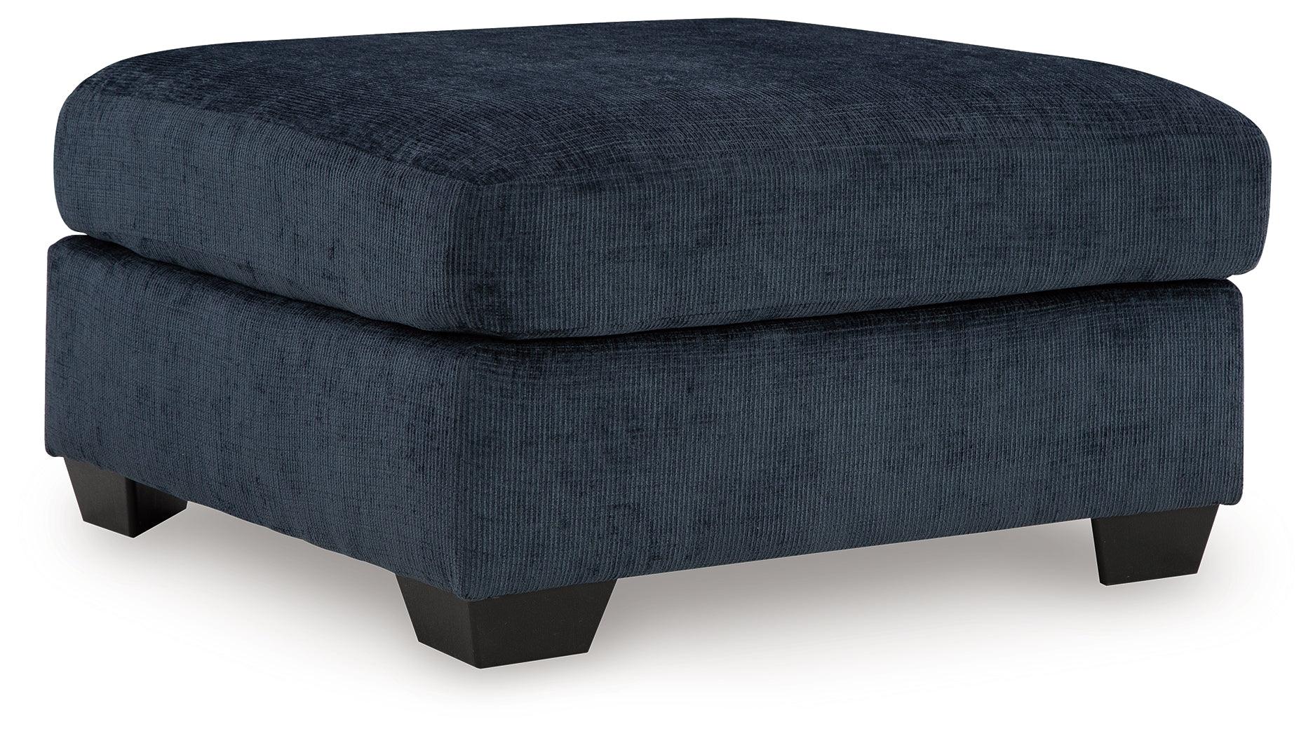 Aviemore Ink Chenille Oversized Accent Ottoman - Image 2