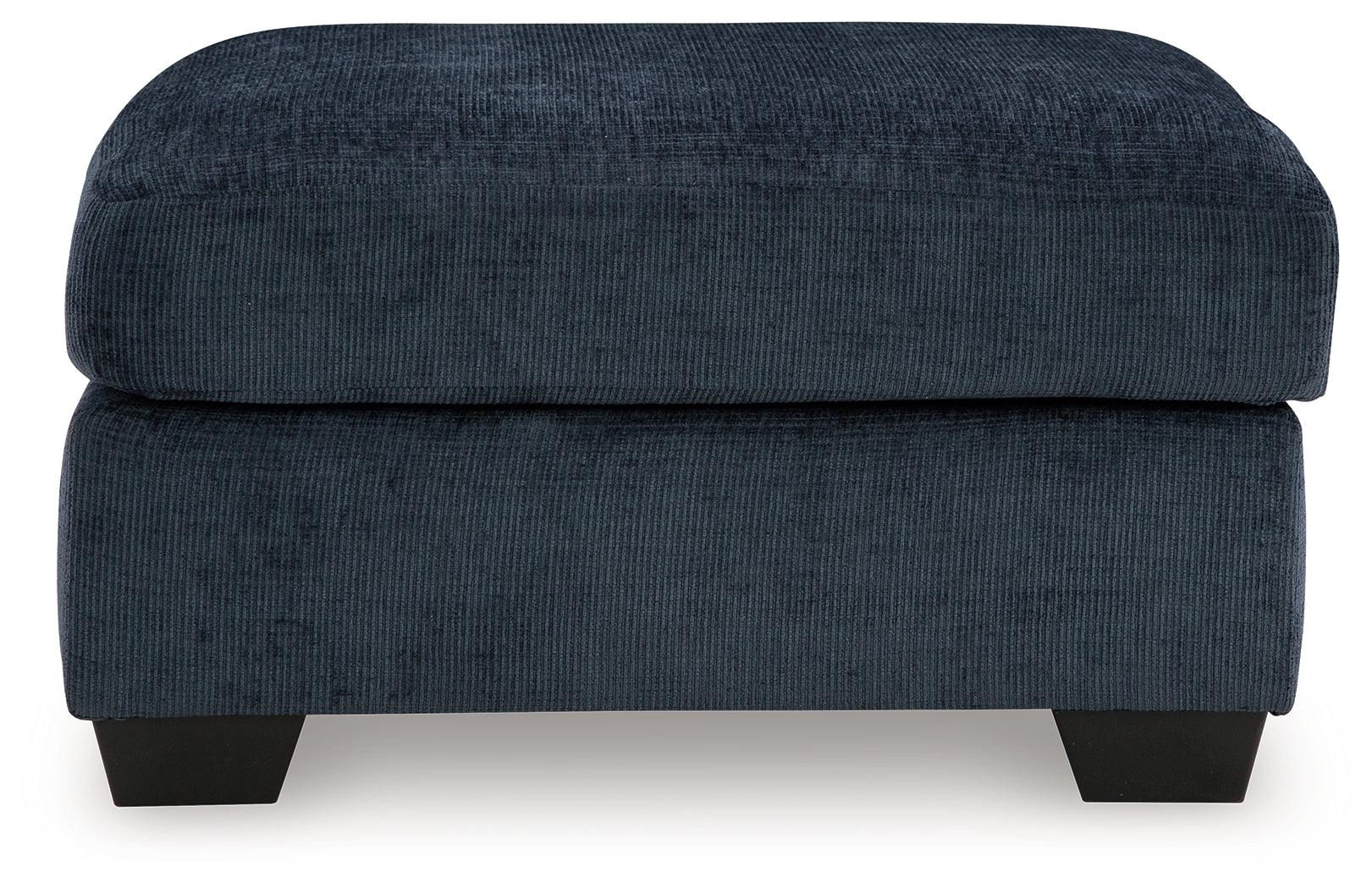 Aviemore Ink Chenille Oversized Accent Ottoman - Image 3
