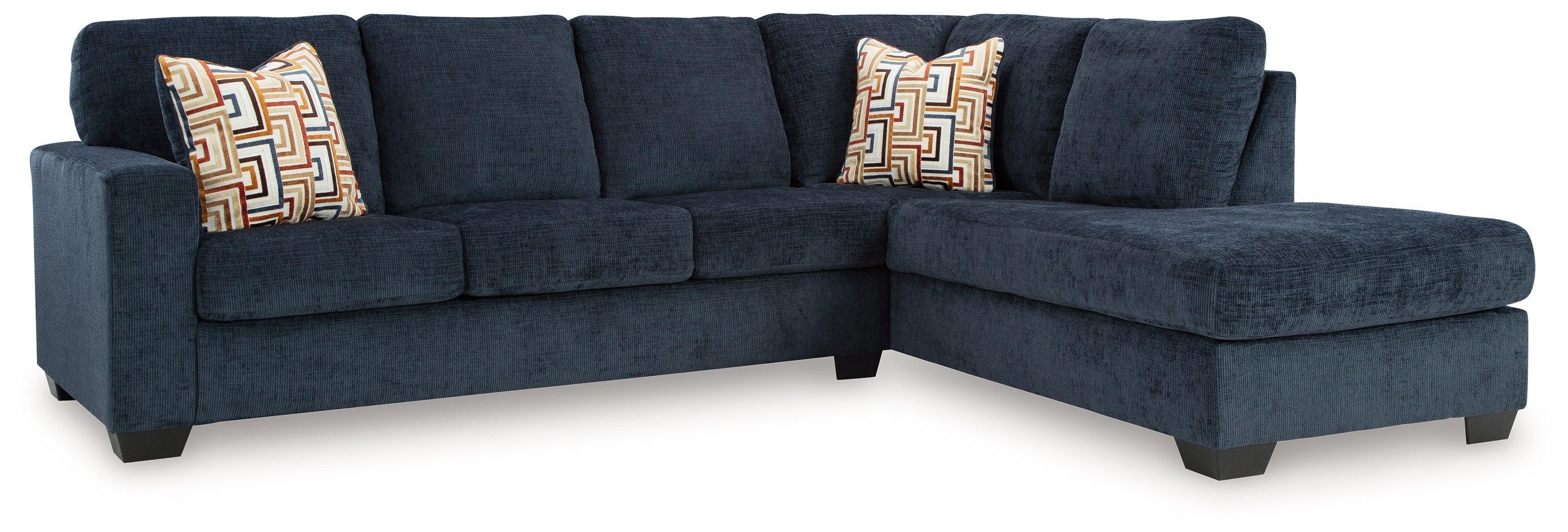 Aviemore Ink Chenille 2-Piece Sectional with Chaise - Image 2