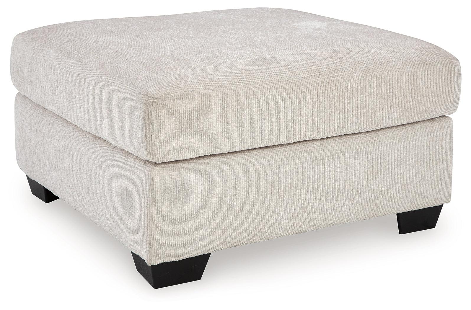 Aviemore Stone Chenille Oversized Accent Ottoman - Image 2