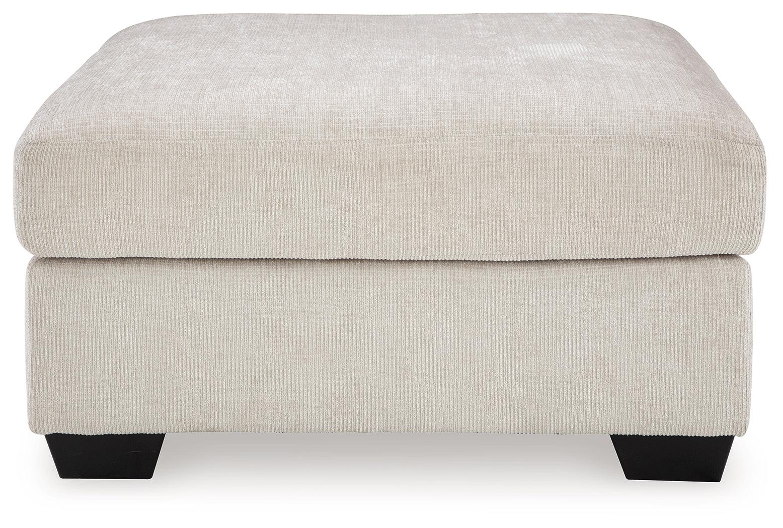 Aviemore Stone Chenille Oversized Accent Ottoman - Image 3