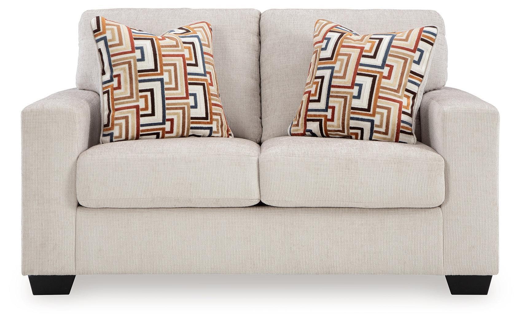Aviemore Stone Chenille Loveseat - Image 3