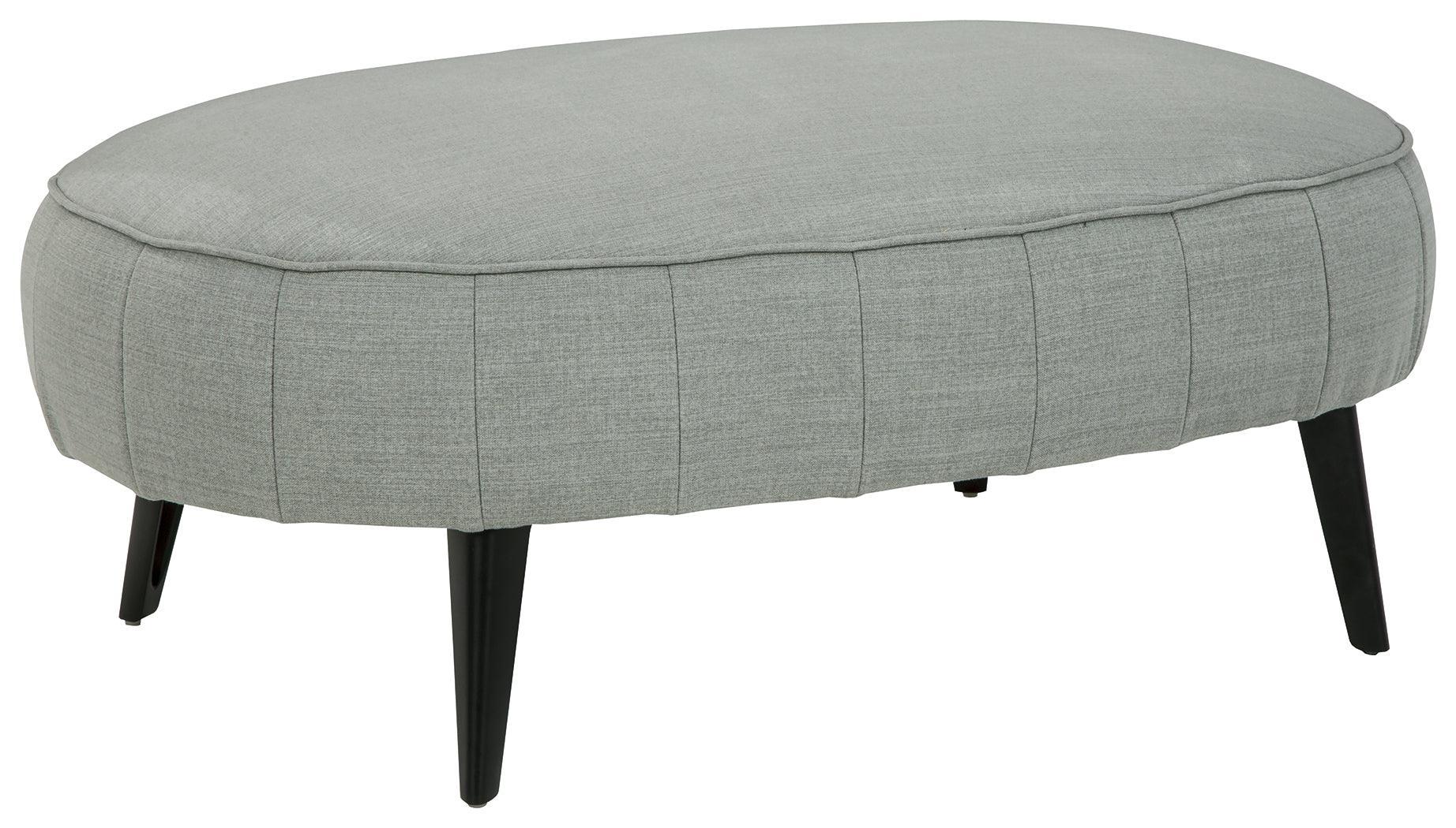 Hollyann Gray Chenille Oversized Accent Ottoman - Image 2