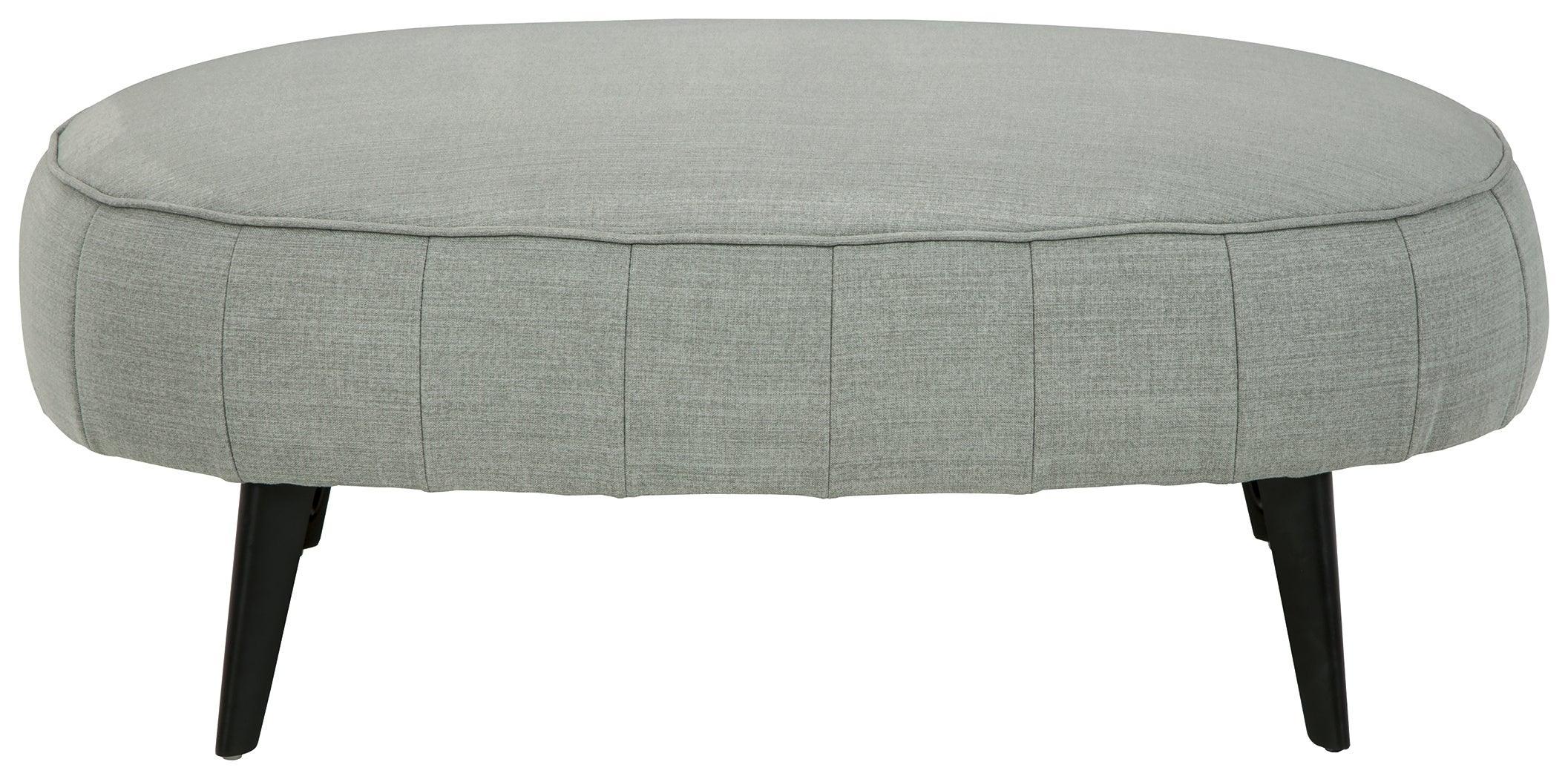 Hollyann Gray Chenille Oversized Accent Ottoman - Image 3