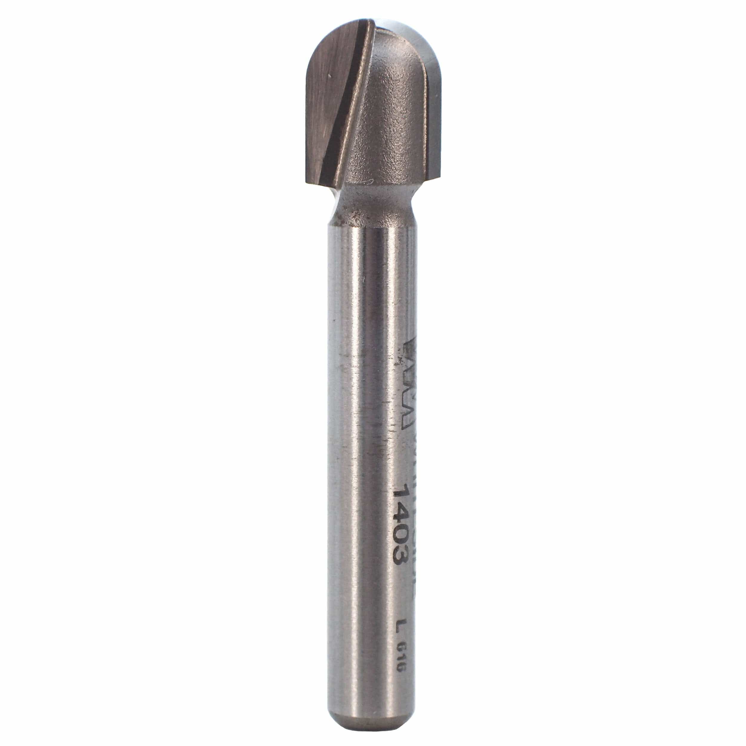 Round Nose / Core Box Router Bit - 1/4" SH - Image 1