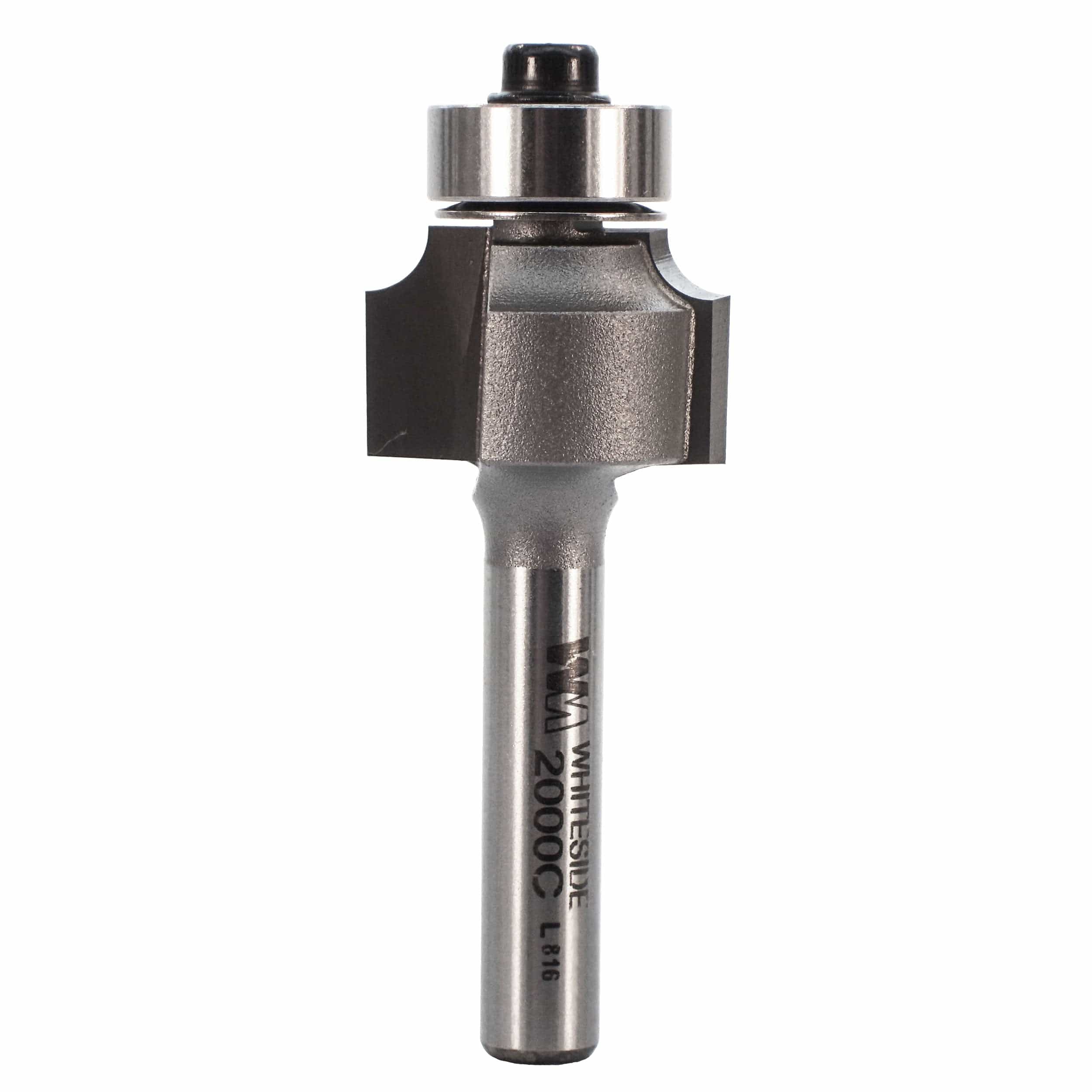 2000C Roundover Router Bit 1/4" SH 1/8" R X 3/4" D X 1/2" CL - Image 1