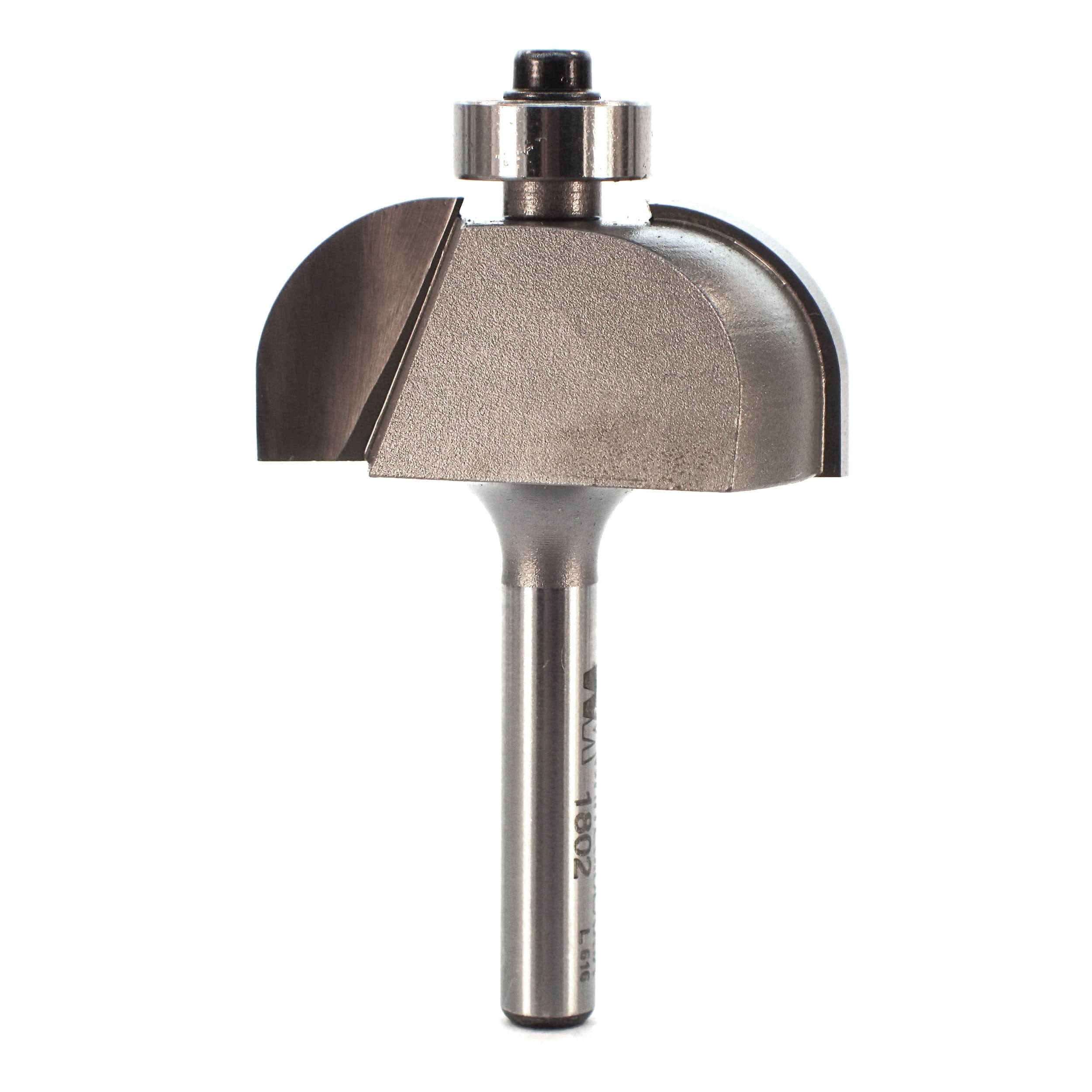 1802 Cove Router Bit 1/4" SH 1/2" R X 1-1/2" D X 5/8" CL - Image 1