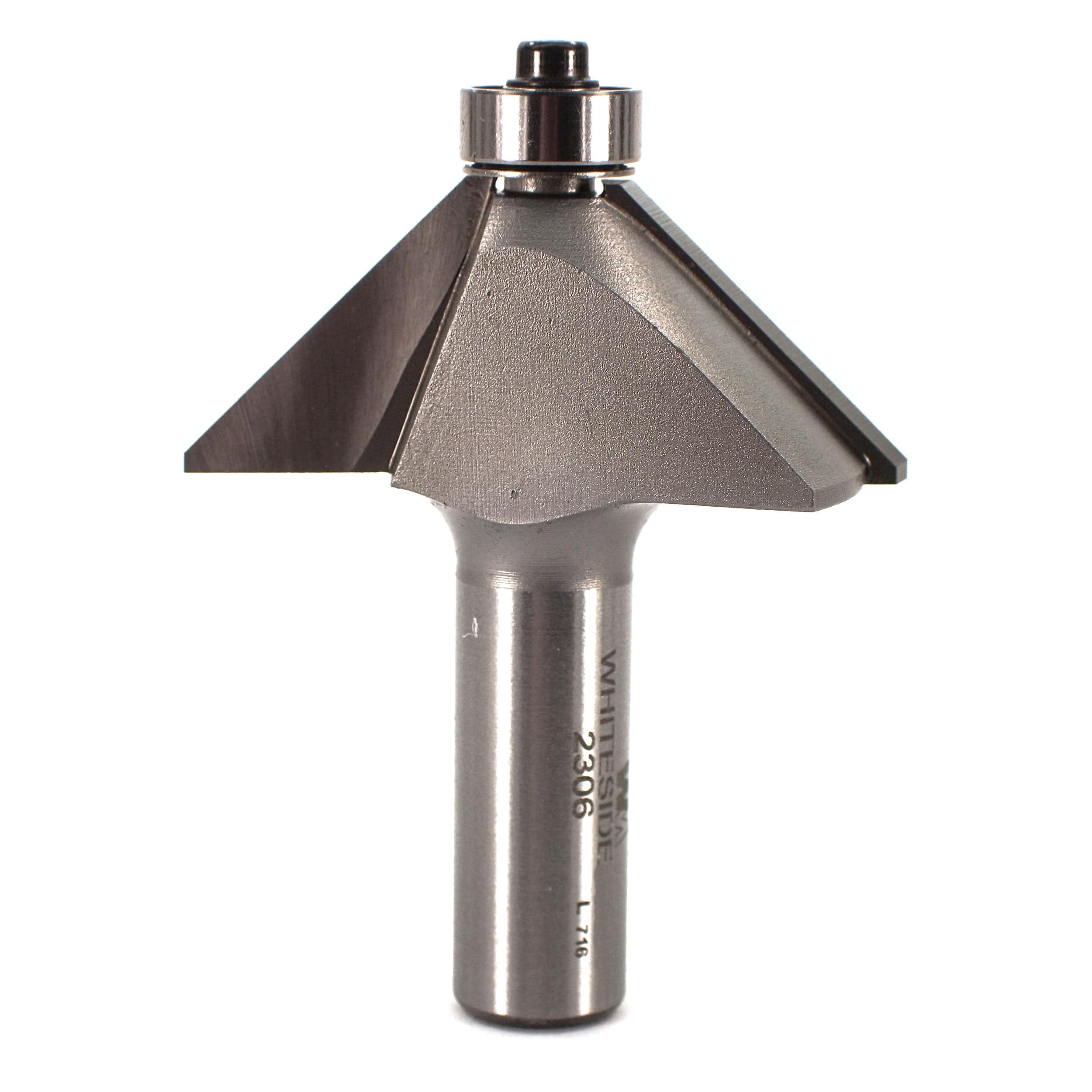 2306 Chamfer Router Bit 1/2" SH 1-1/16" CL X 3/4" CH 2-1/2" OL - Image 1