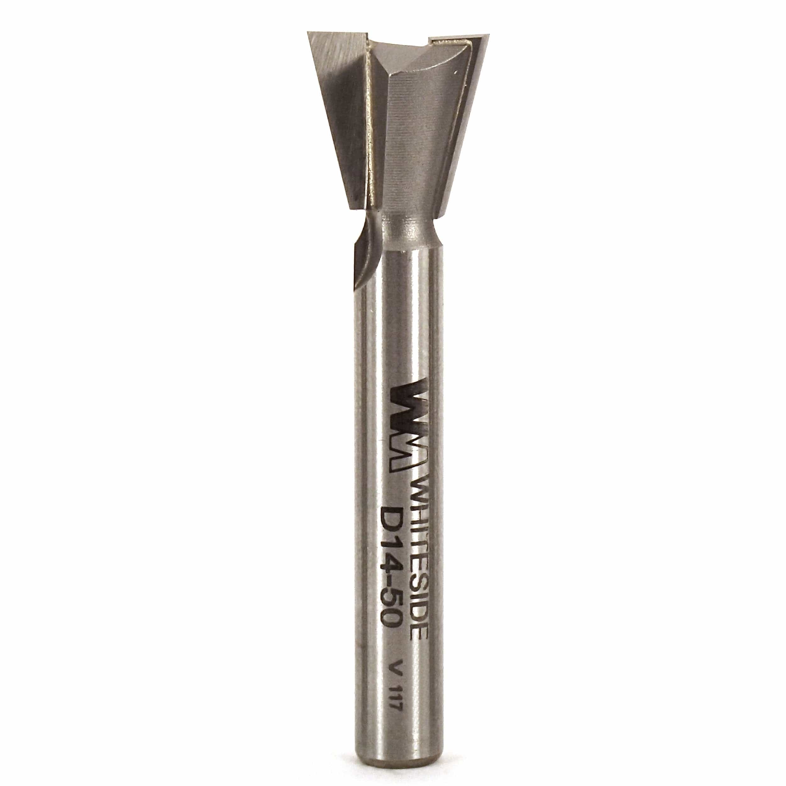 D14-50 Dovetail Router Bit 14 Degree 1/4" SH 1/2" D x 1/2" C x 2" OL - Image 1