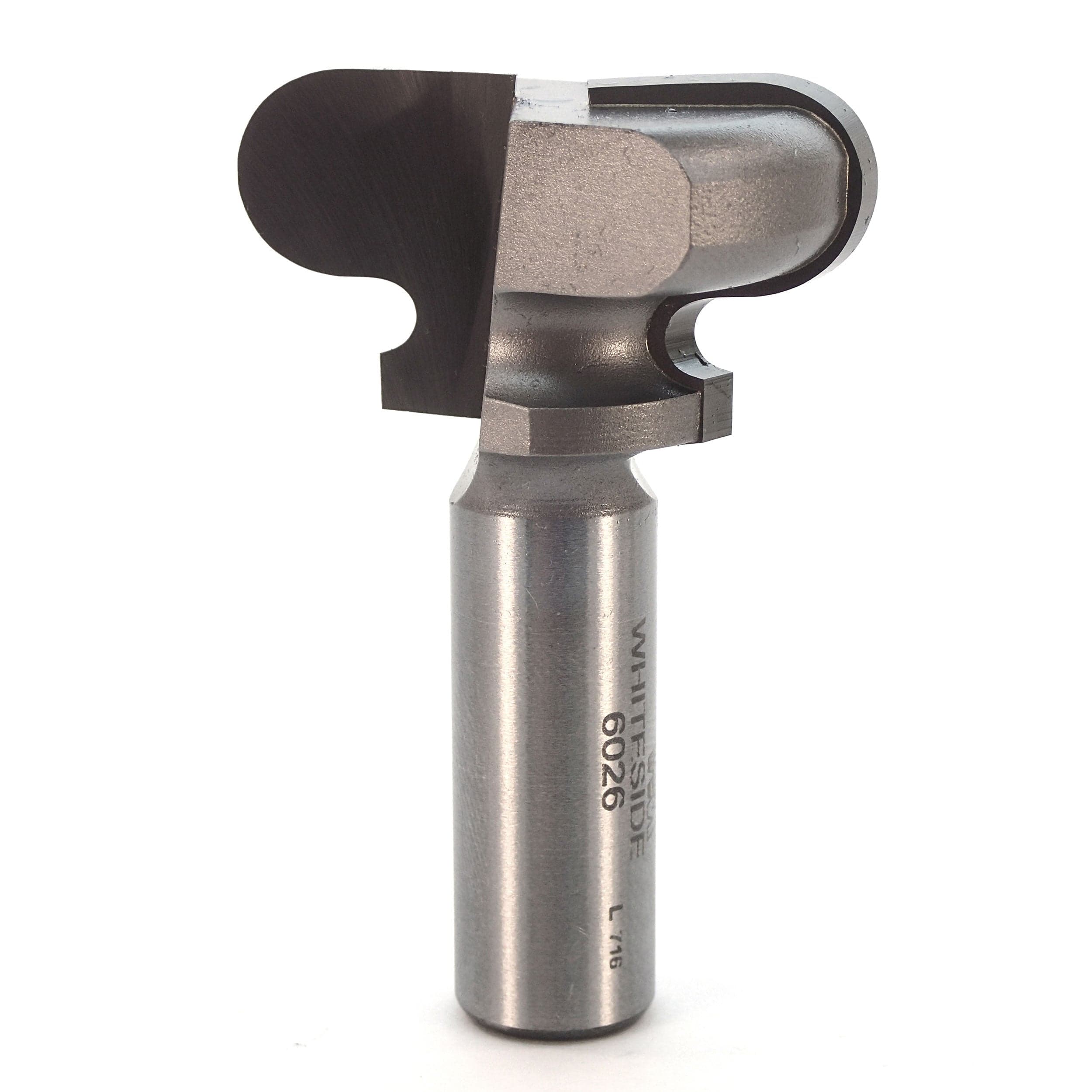 6026 European Style Drawer Pull Router Bit 1/4" R X 1-1/2" D X 13/16" CL X 2-3/8" OL - Image 1