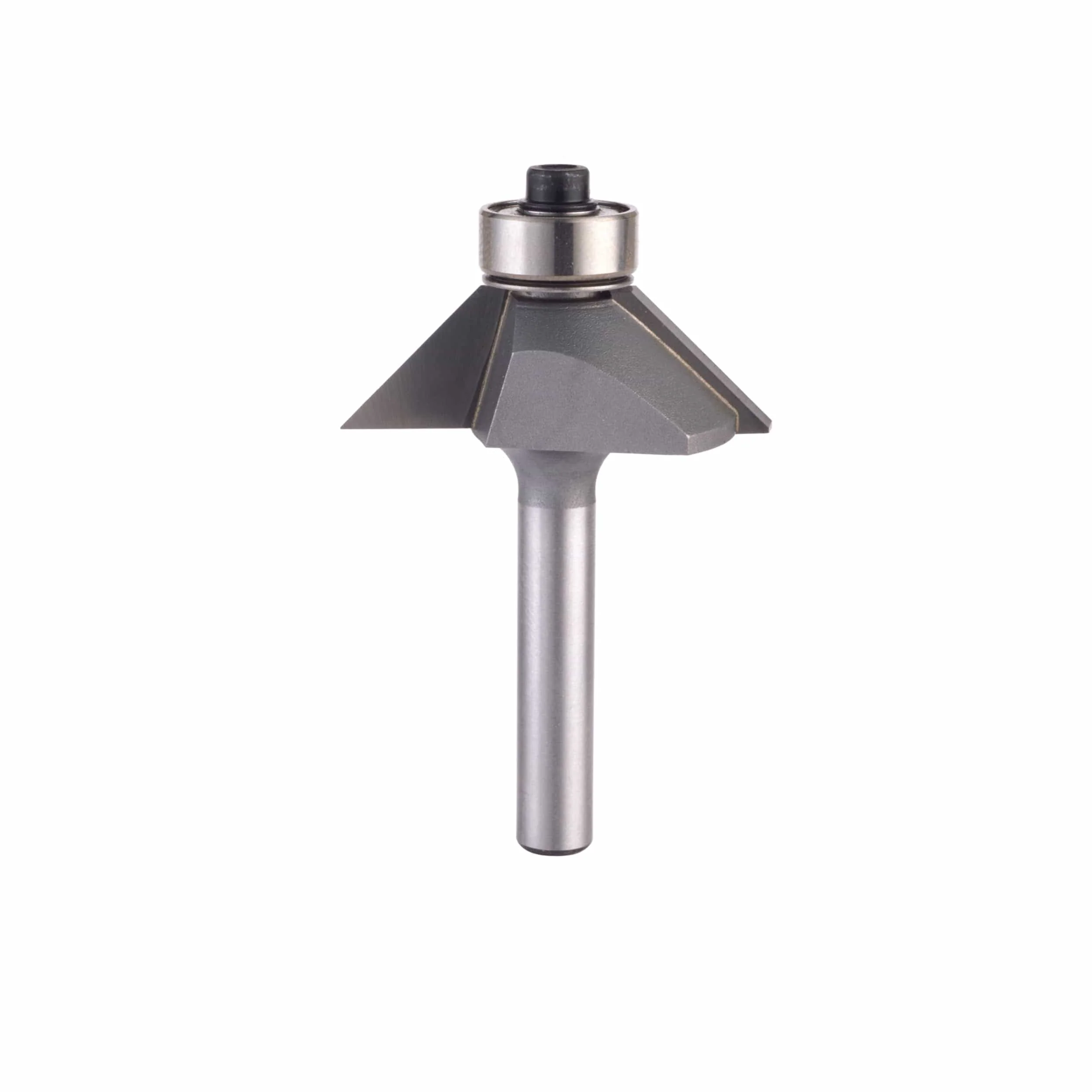 2302 Chamfer Router Bit 1/4" SH 5/8" CL X 7/16" CH 2" OL - Image 1
