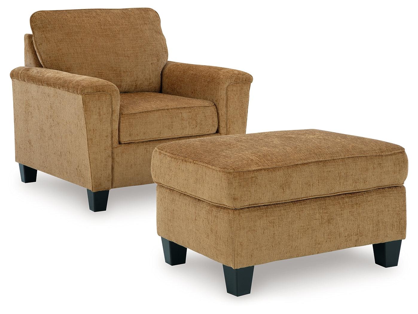 Erinslane Honey Chair and Ottoman - Image 2
