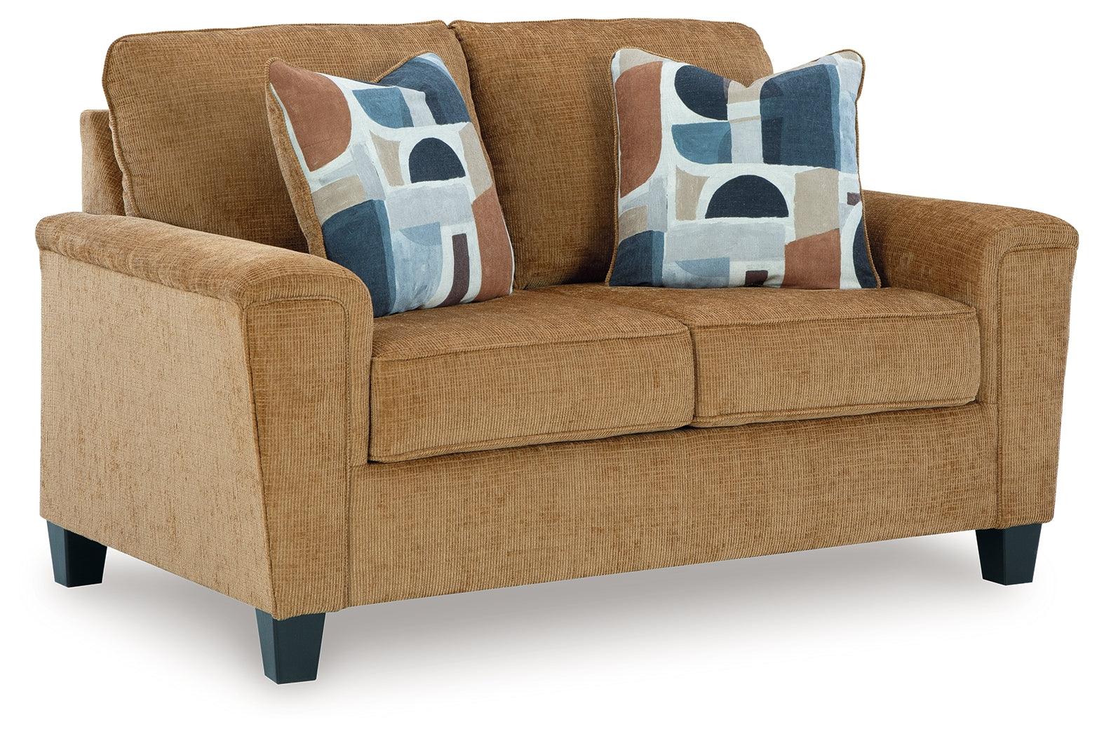 Erinslane Honey Chenille Loveseat - Image 2