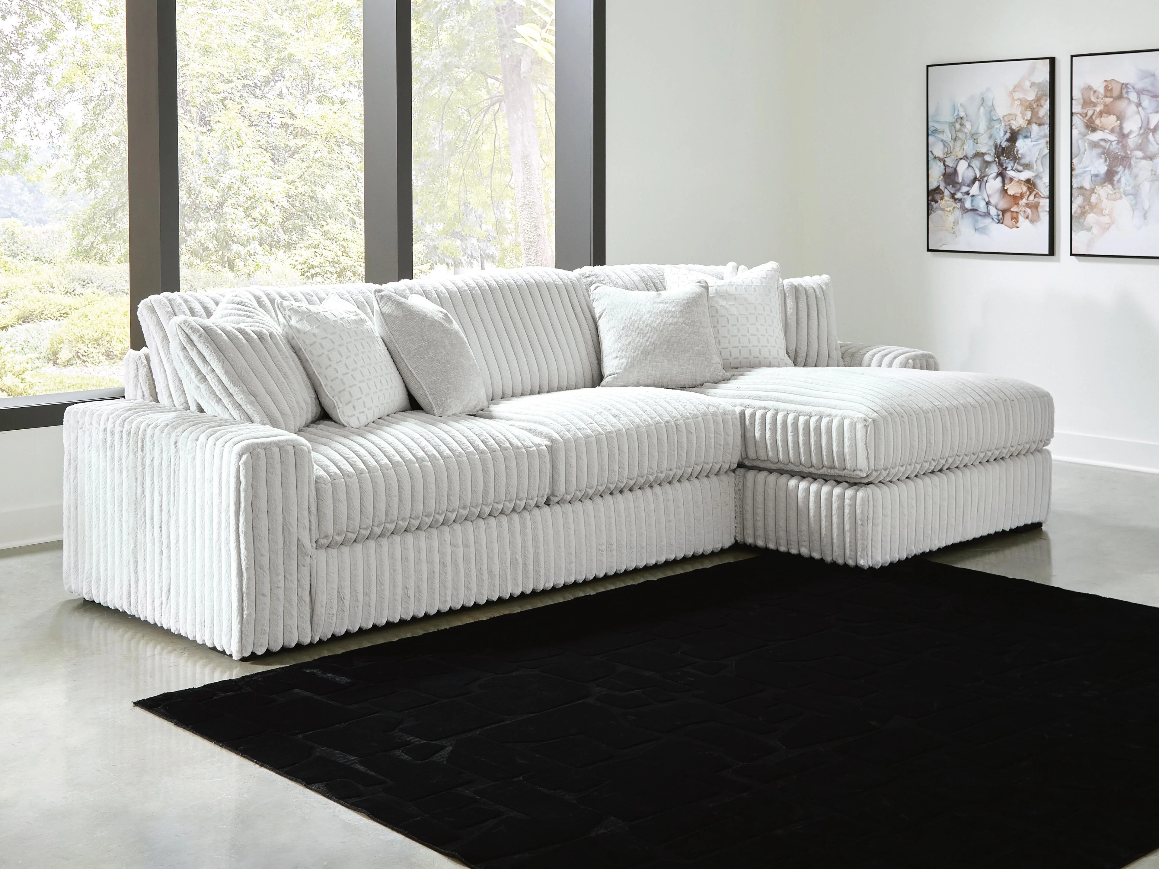 Stupendous Alloy Velvet 2-Piece Sectional with Chaise - Image 3