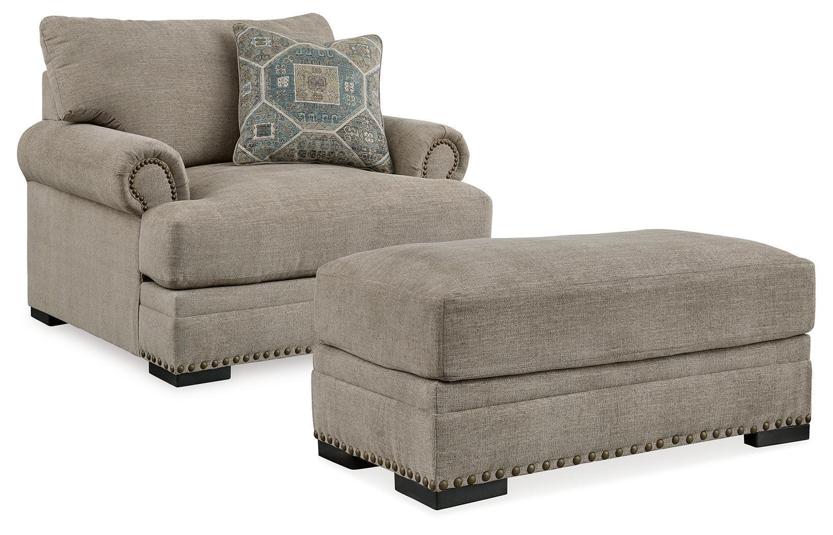 Galemore Quarry Chair and Ottoman - Image 2