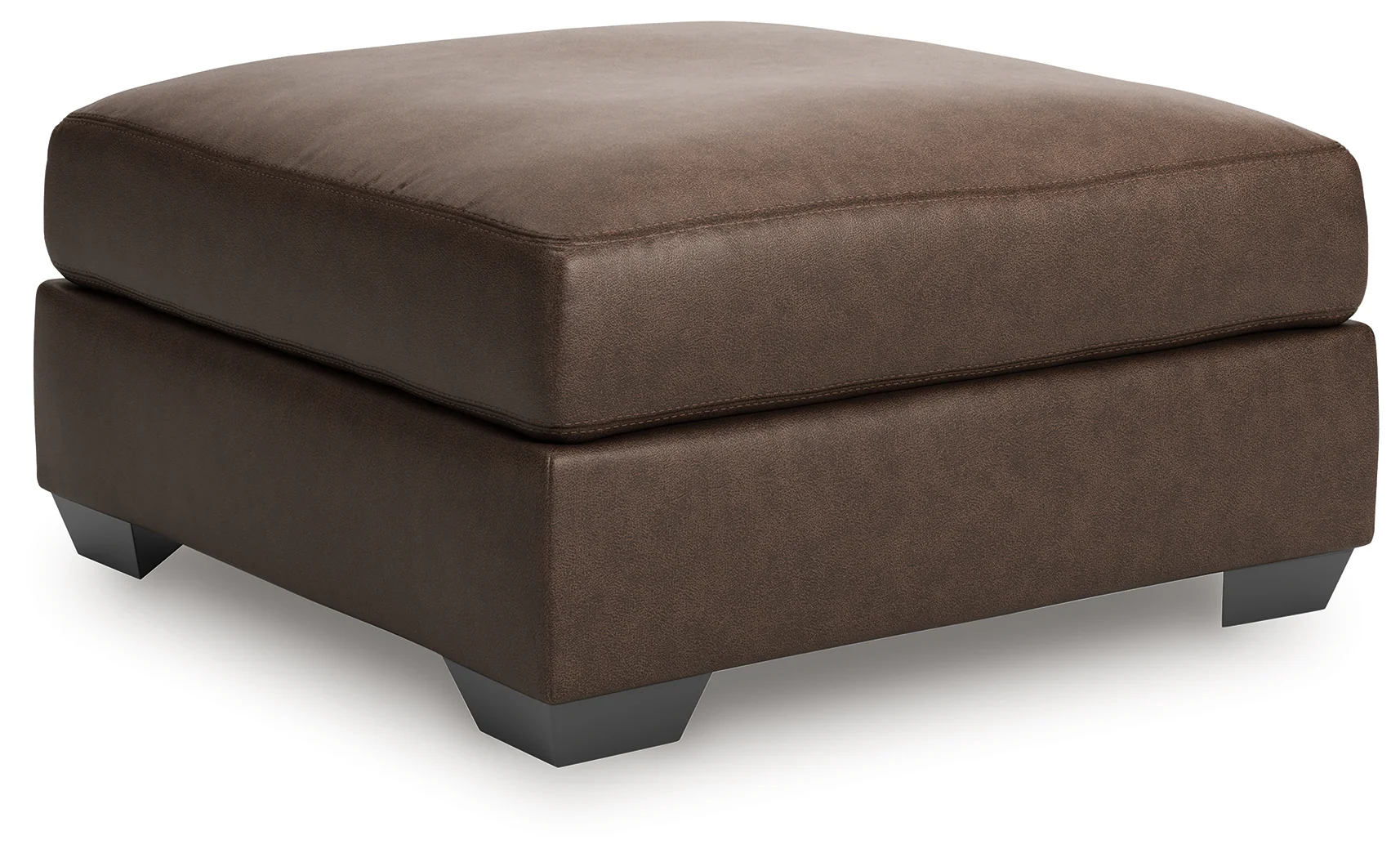 WillowBend Umber Faux Leather Oversized Accent Ottoman - Image 2