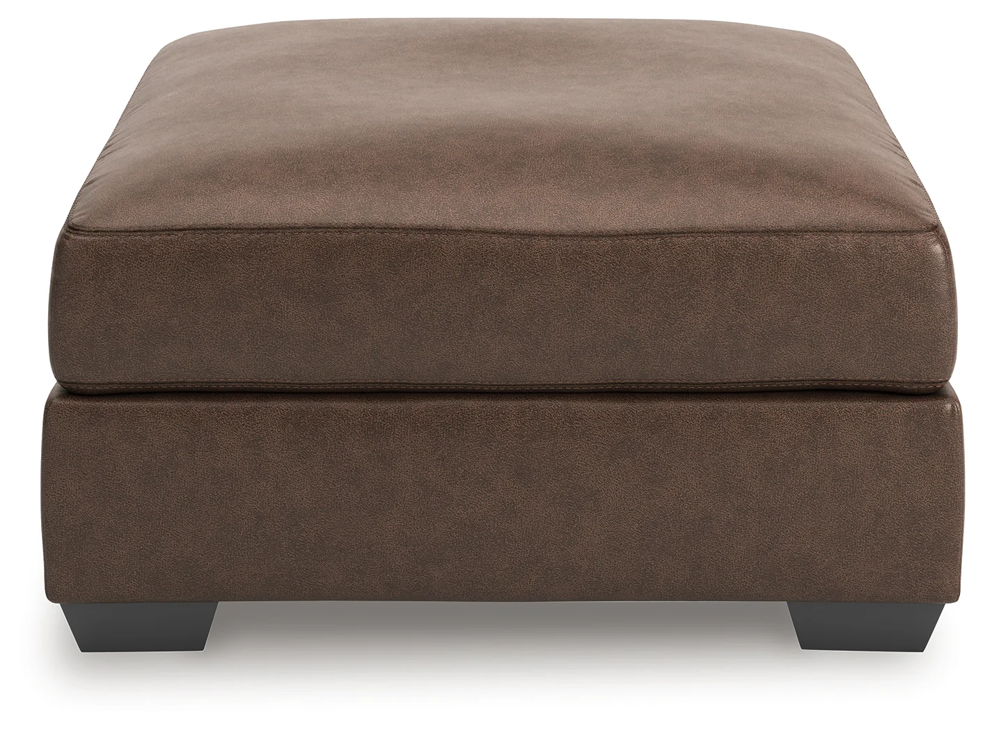 WillowBend Umber Faux Leather Oversized Accent Ottoman - Image 3