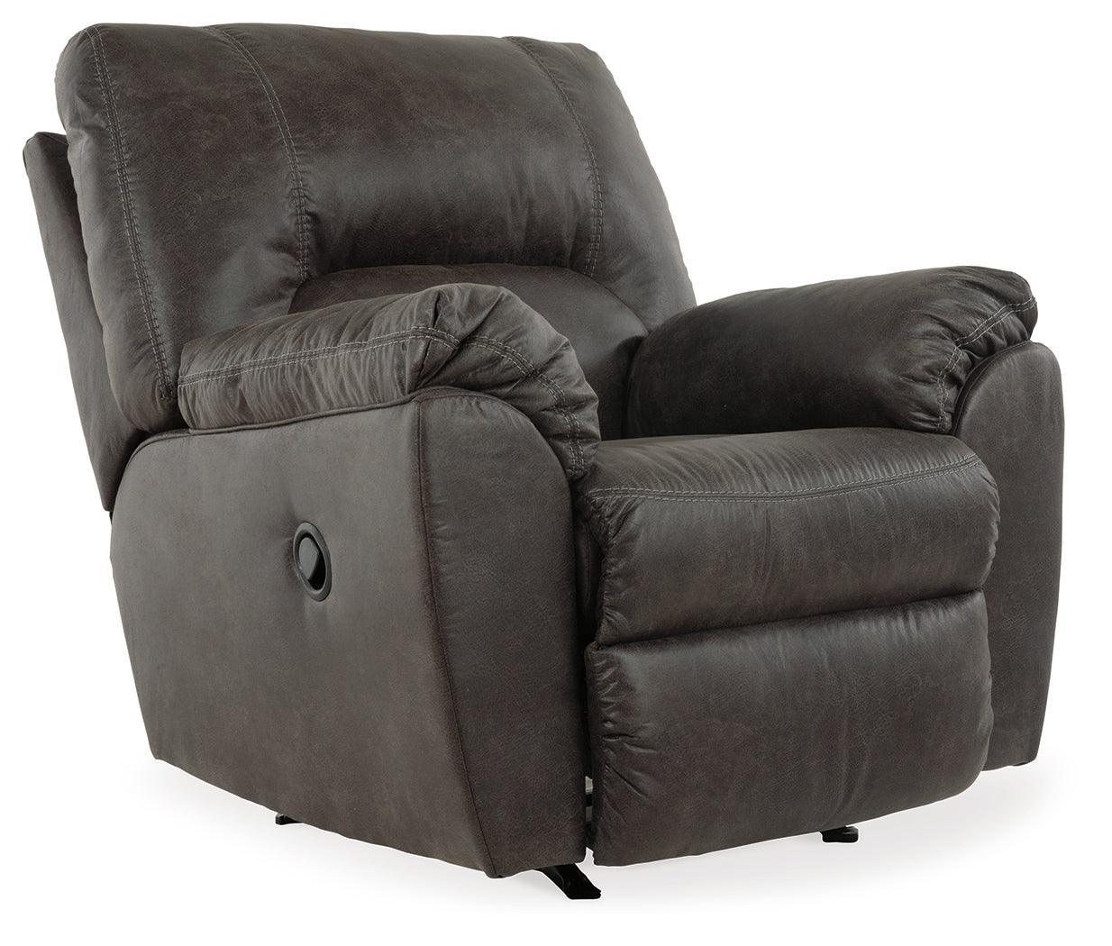 Tambo Pewter Faux Leather Recliner - Image 2