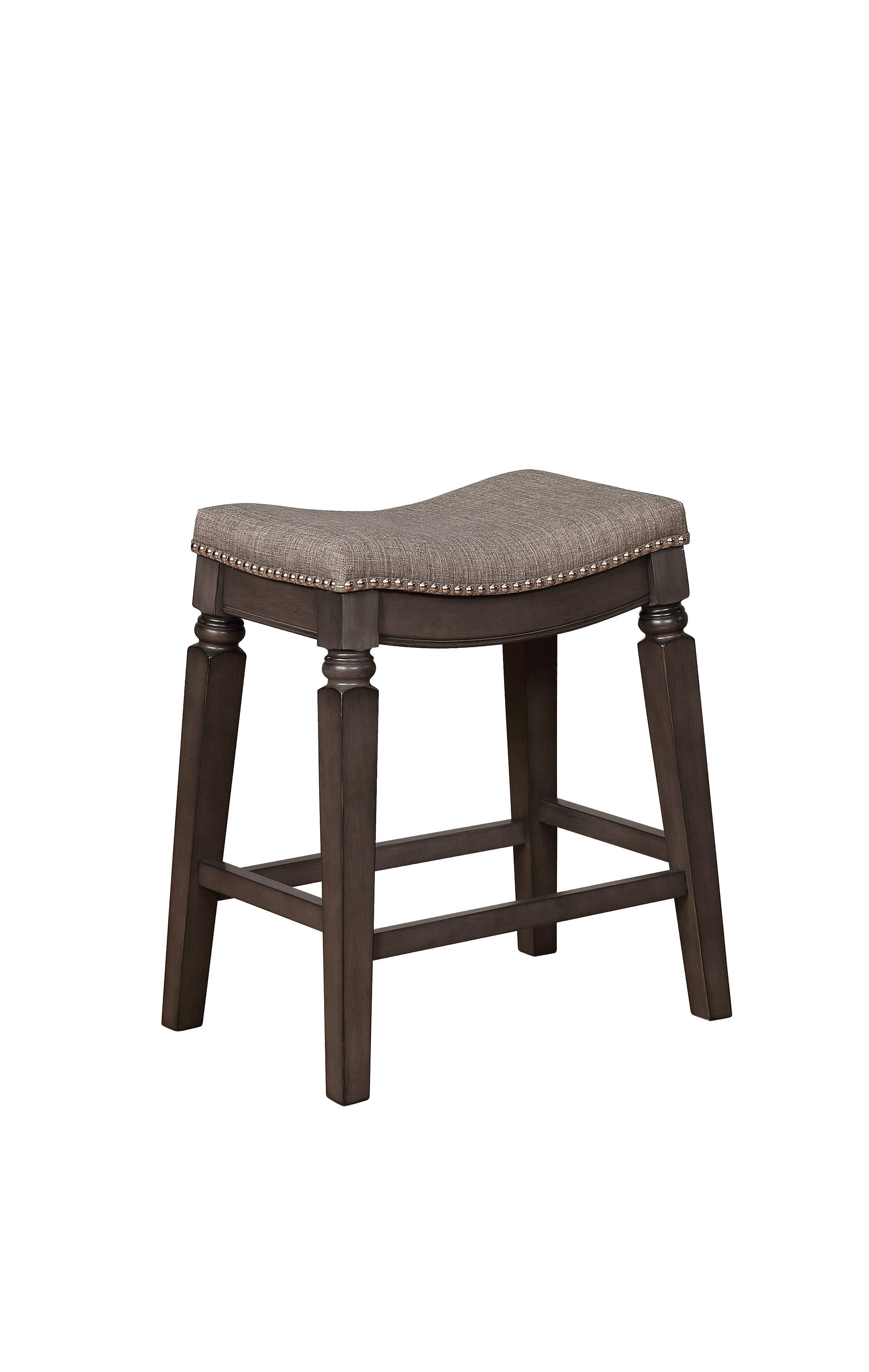 Farlin Gray Saddle Fabric Counter Height Stool - Image 2