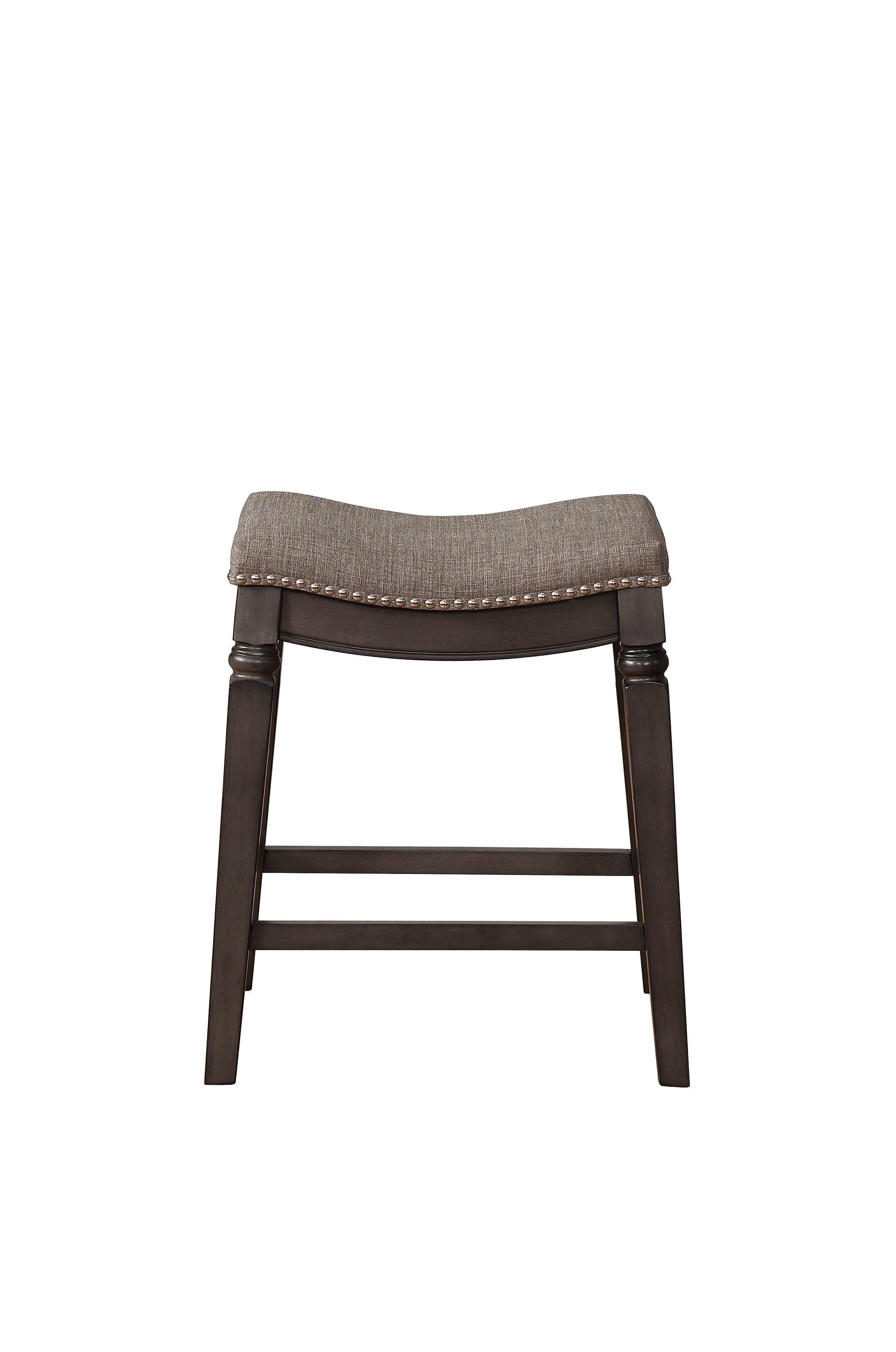 Farlin Gray Saddle Fabric Counter Height Stool - Image 3