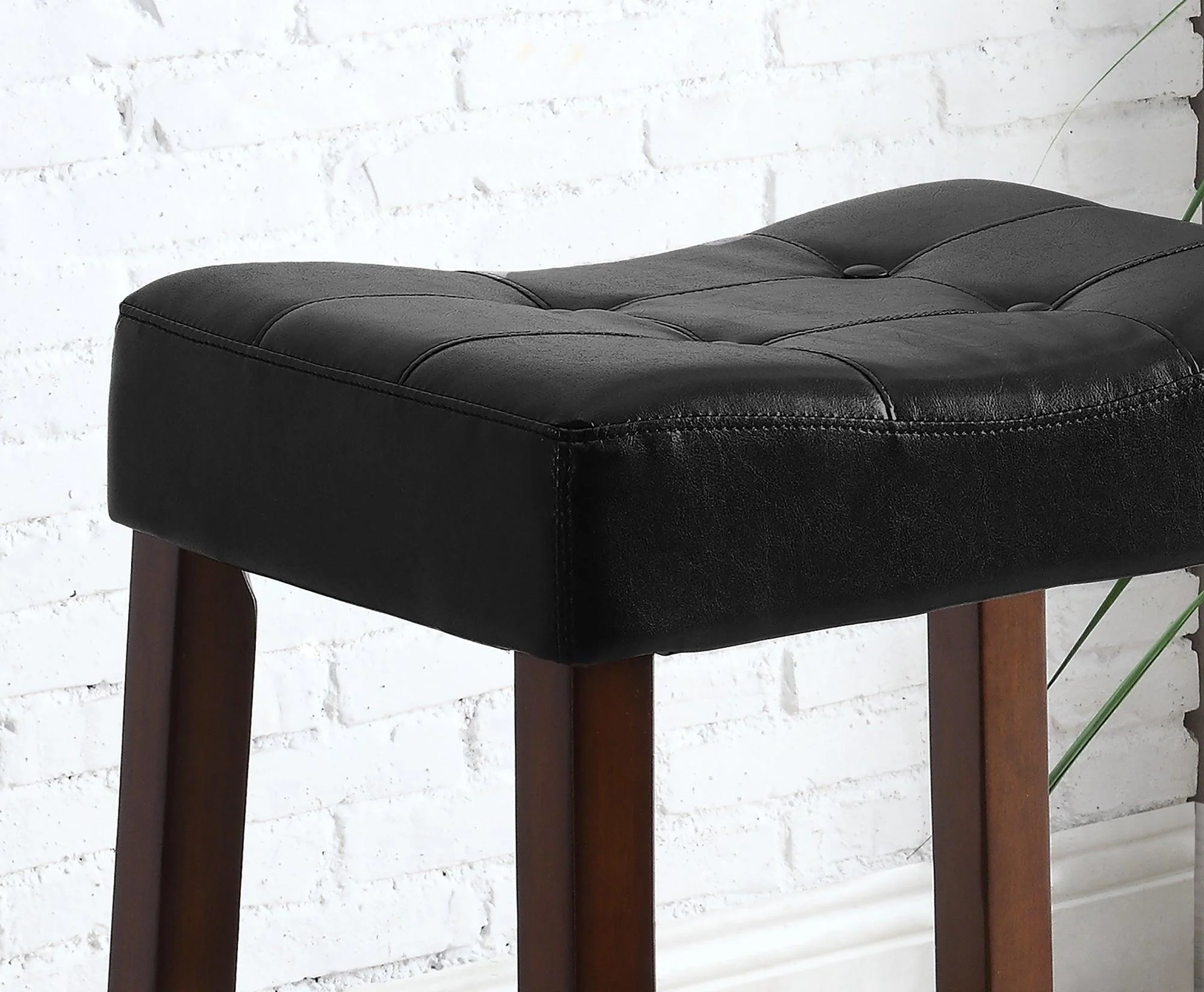 Kent Saddle Black Fabric Chair 24 - Image 2