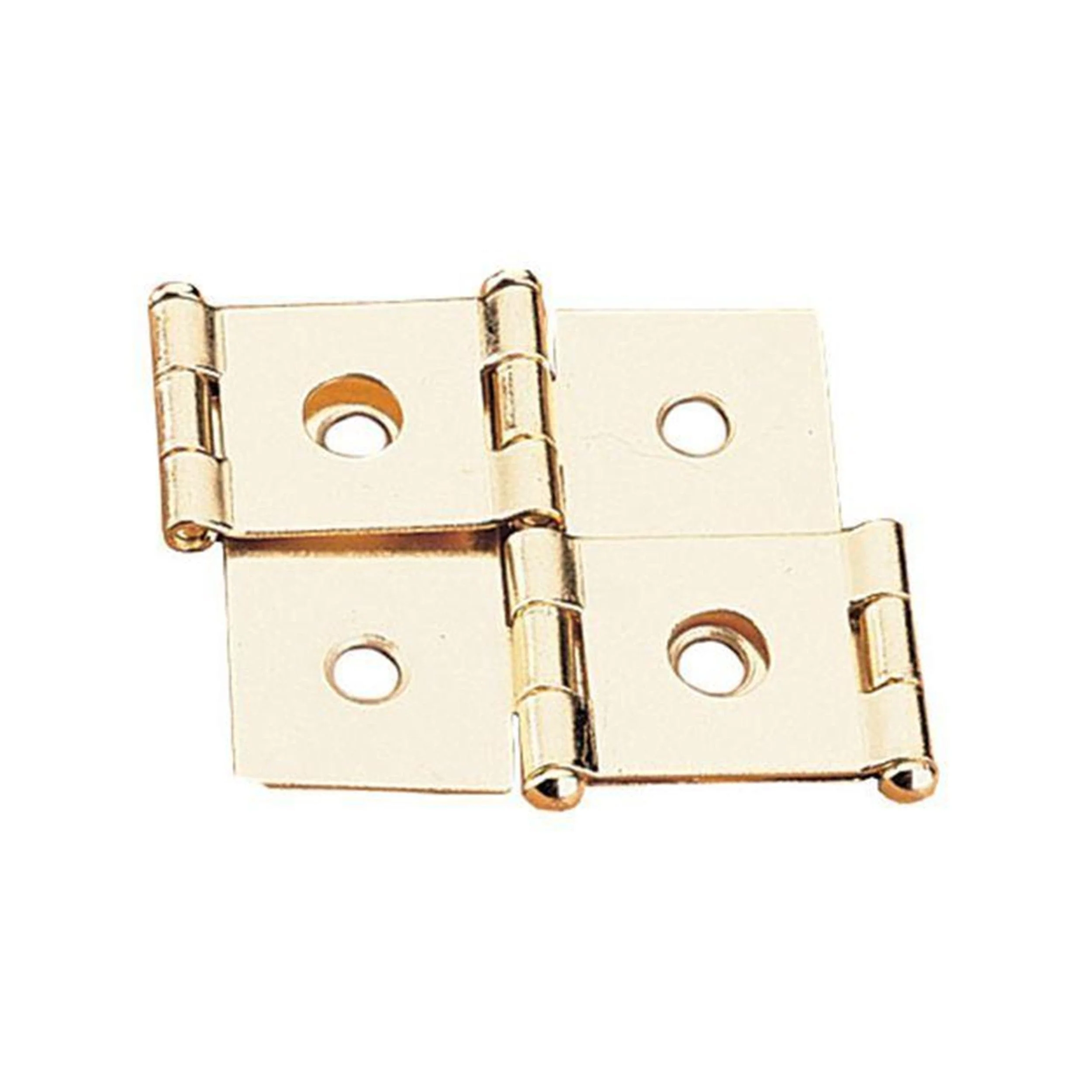 Non-mortise Hinge - Polished Brass Plated - For 3/4" Panels - 1 Pair - Image 1