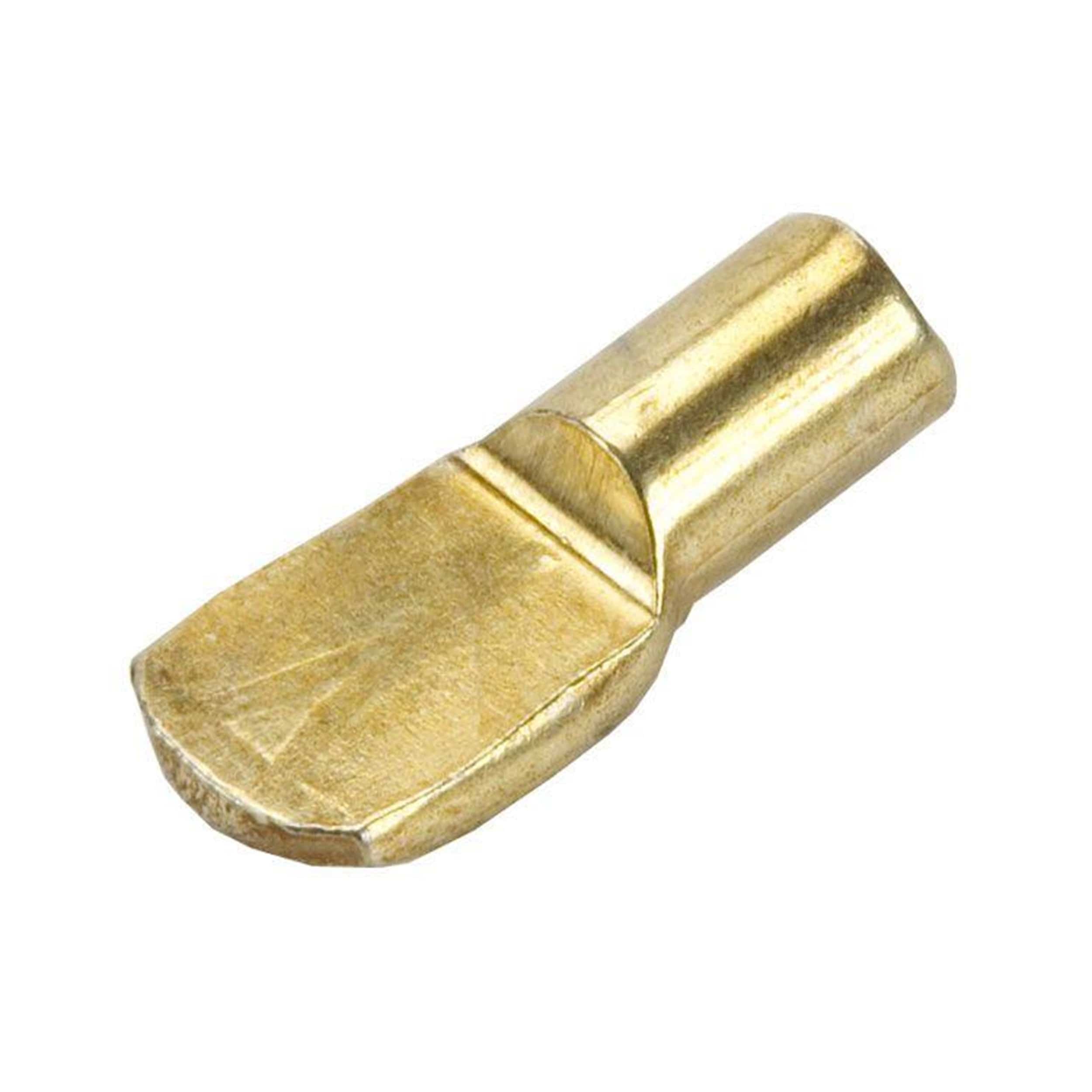 Flat Spoon Style Shelf Support - 1/4" Pin - Brass - 25 Pack - Image 1