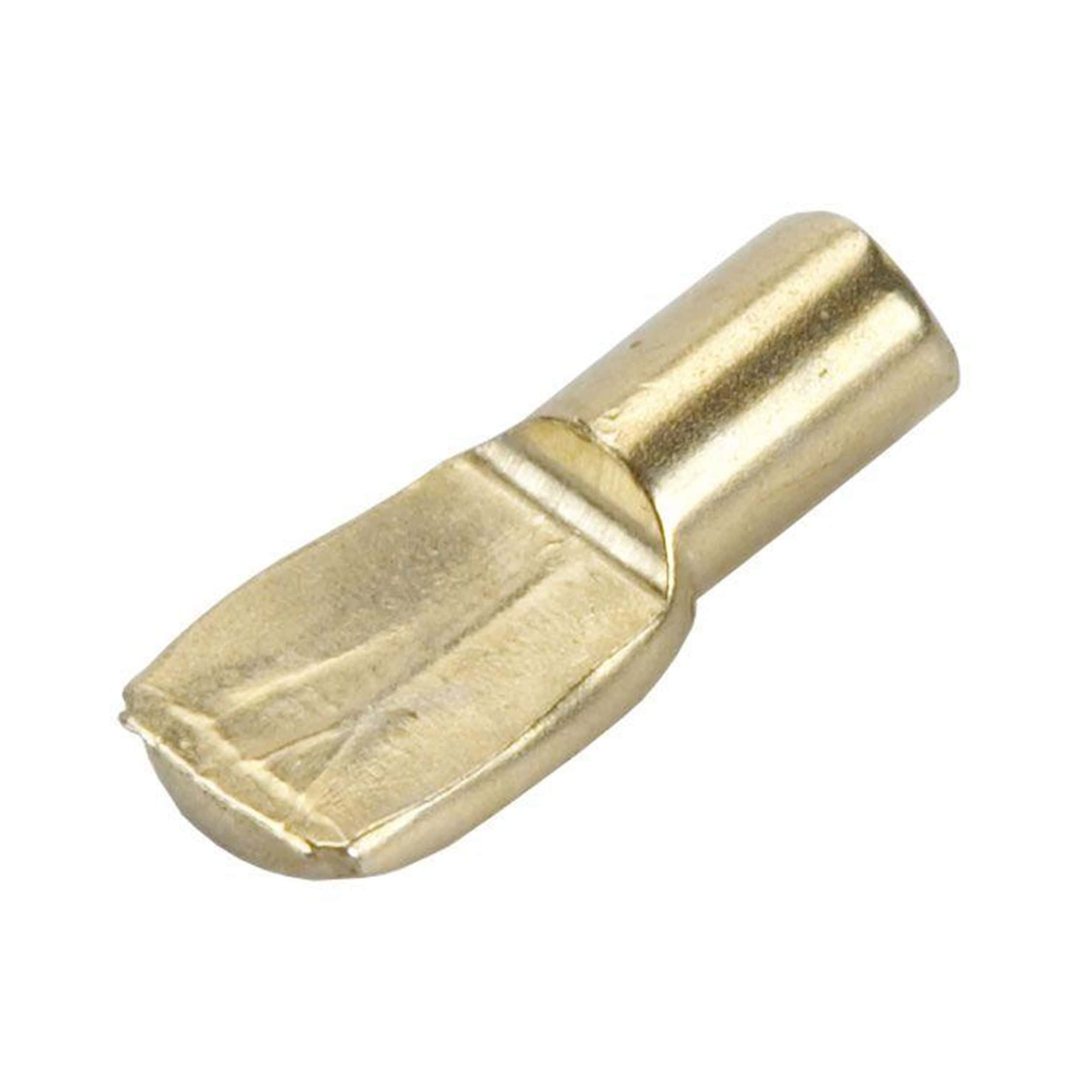 Flat Spoon Style Shelf Support – 5 mm Pin – Brass – 25 Pack