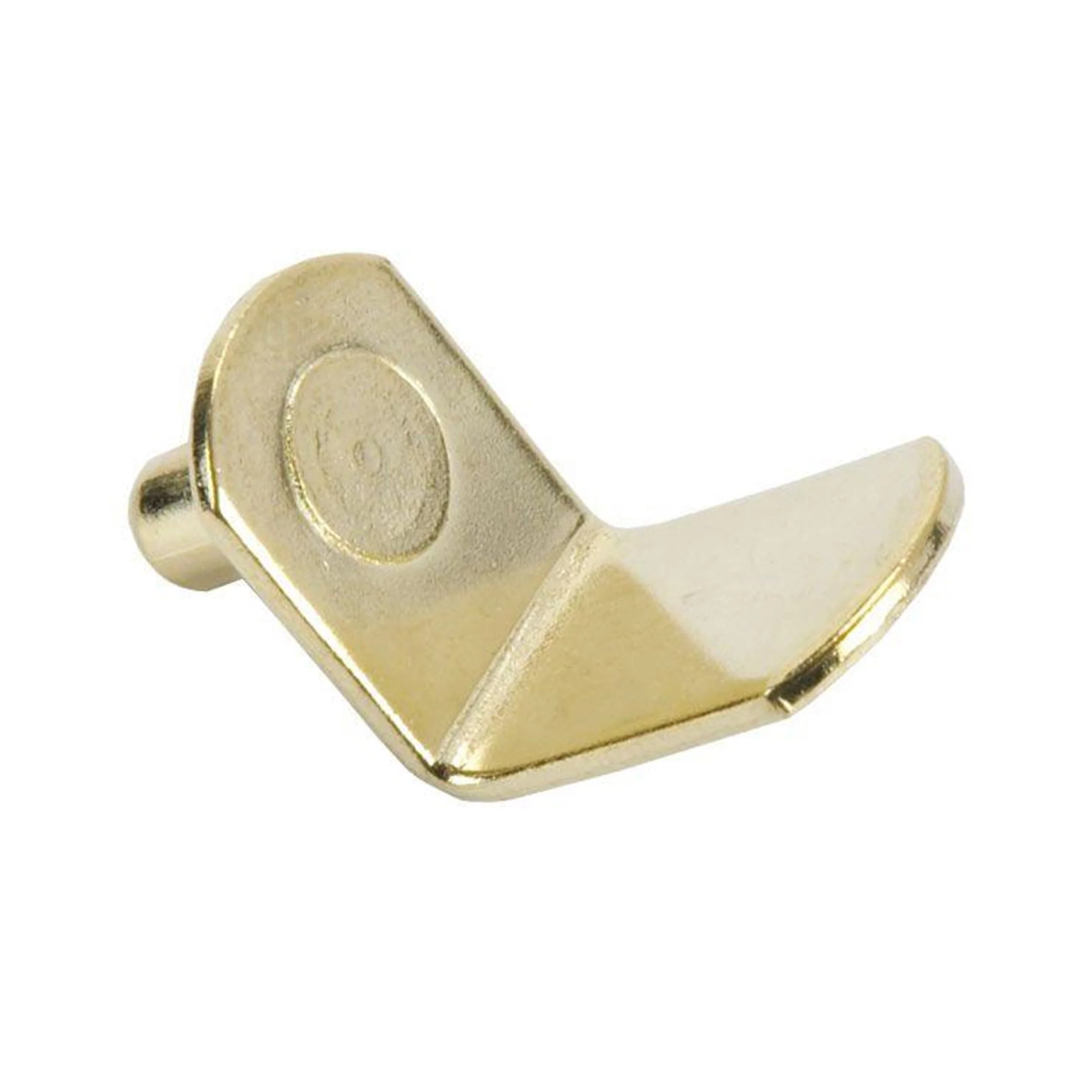 Bracket Style Shelf Support – 5 mm Pin – Brass – 25 Pack