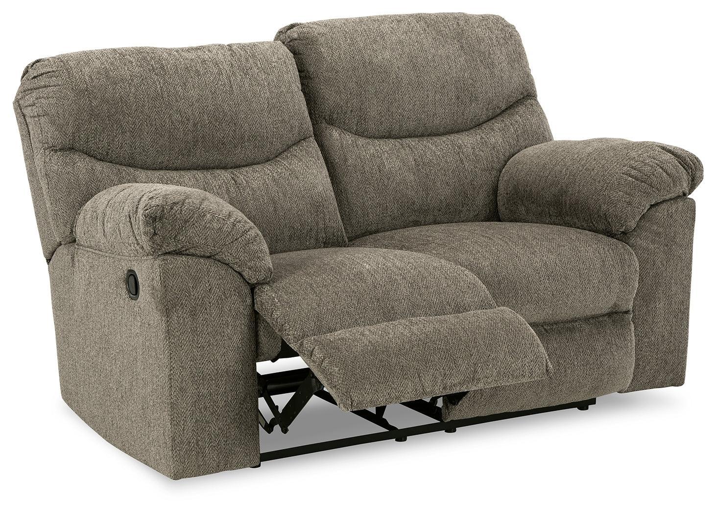 Alphons Putty Reclining Loveseat - Image 3