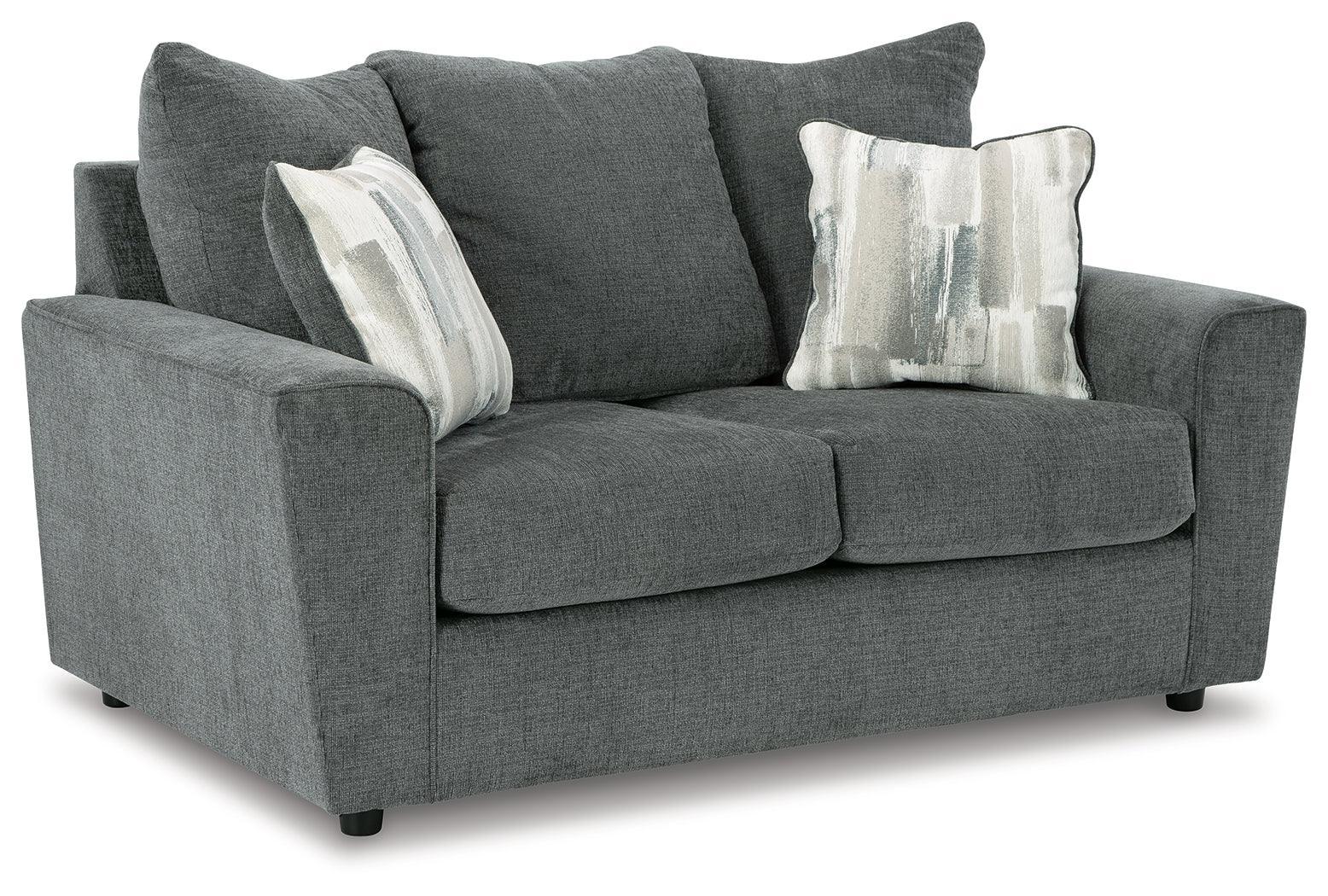 Stairatt Gravel Chenille Loveseat - Image 2