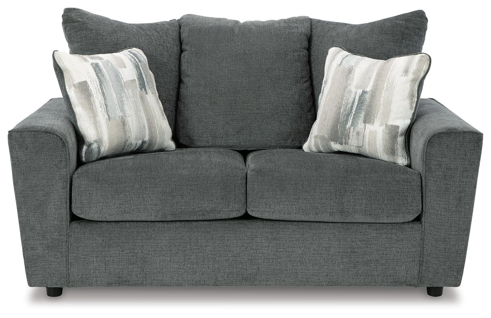 Stairatt Gravel Chenille Loveseat - Image 3