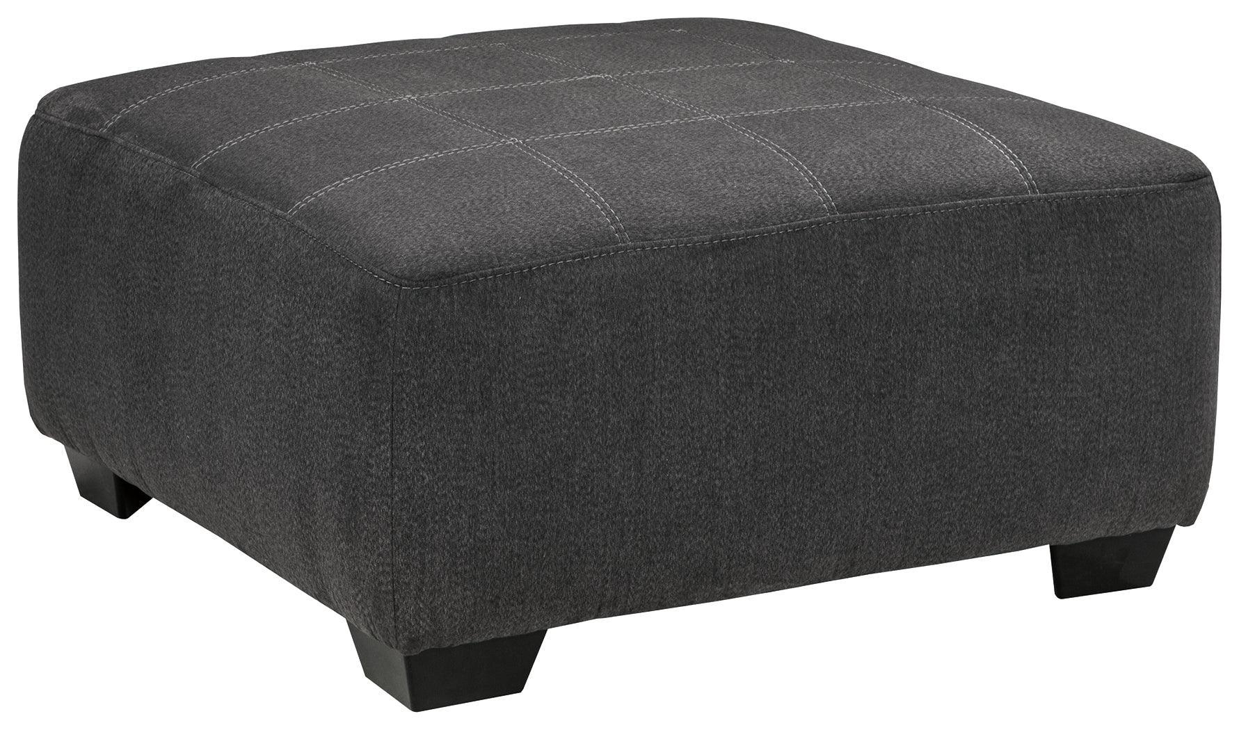 Ambee Slate Chenille Oversized Accent Ottoman - Image 2