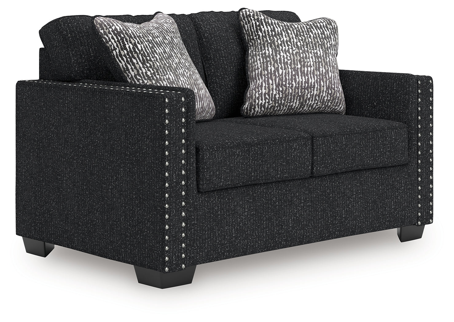 Jasmine Peaks Coal Chenille Loveseat - Image 2