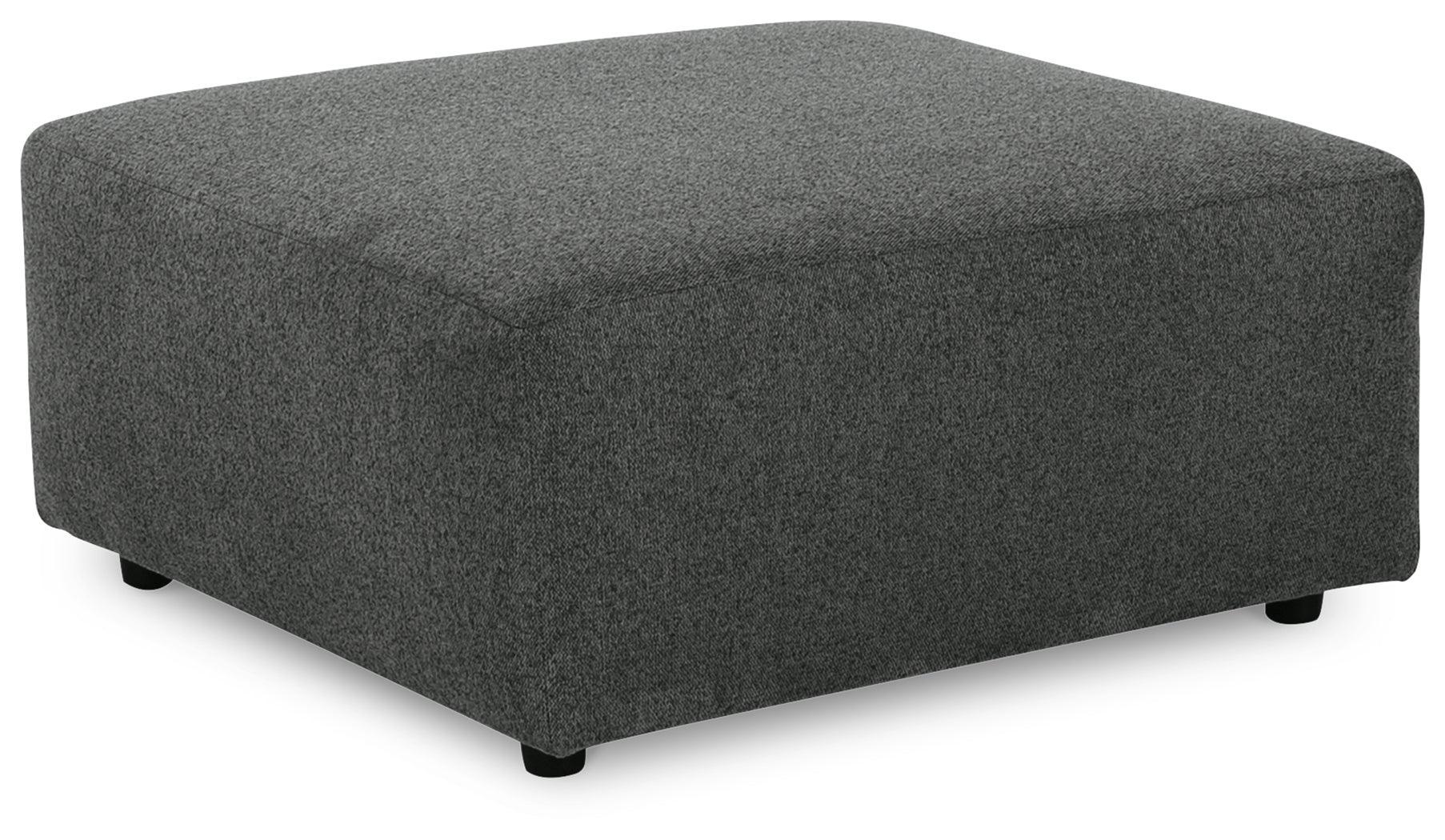 Edenfield Charcoal Chenille Oversized Accent Ottoman - Image 2