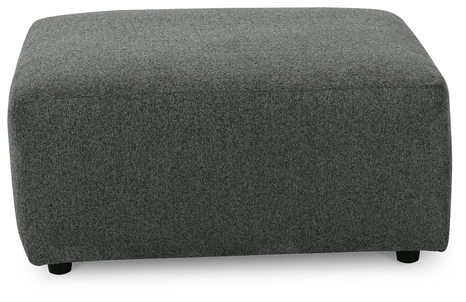 Edenfield Charcoal Chenille Oversized Accent Ottoman - Image 3