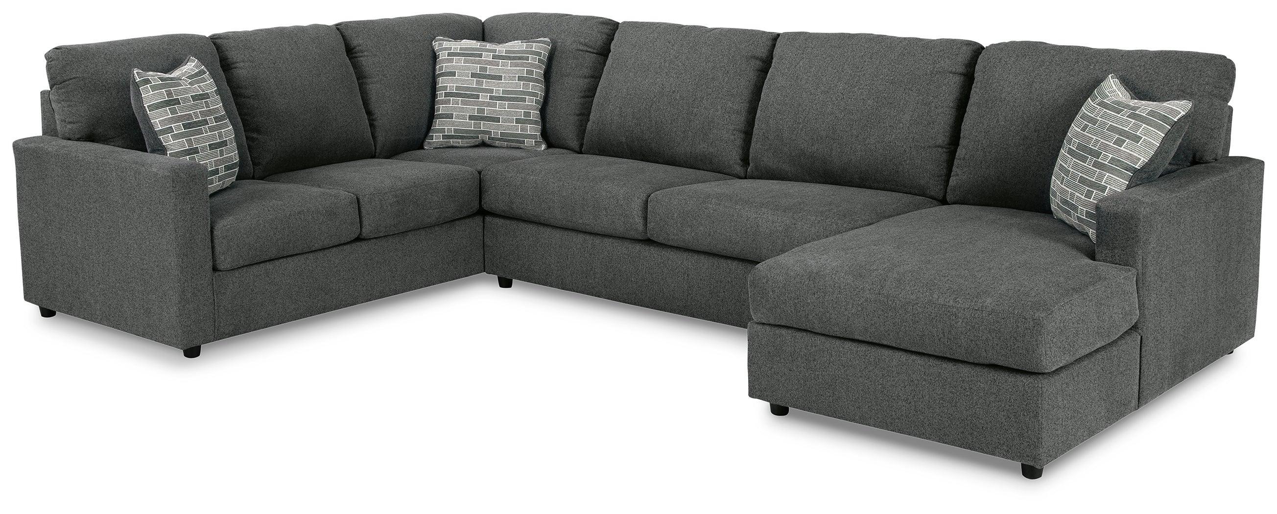 Edenfield Charcoal 3-Piece Sectional With Chaise - Image 2