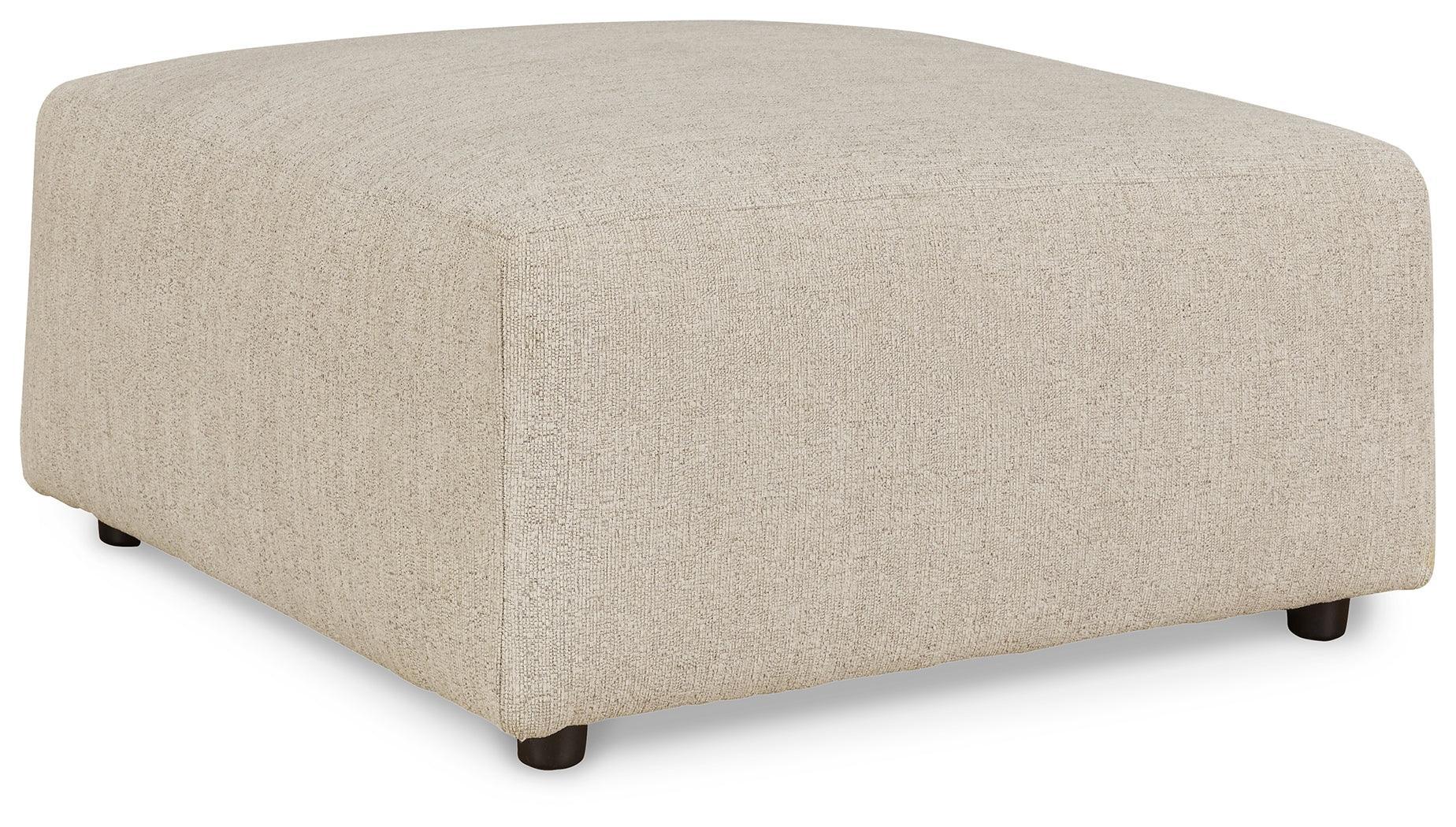 Edenfield Linen Chenille Oversized Accent Ottoman - Image 2