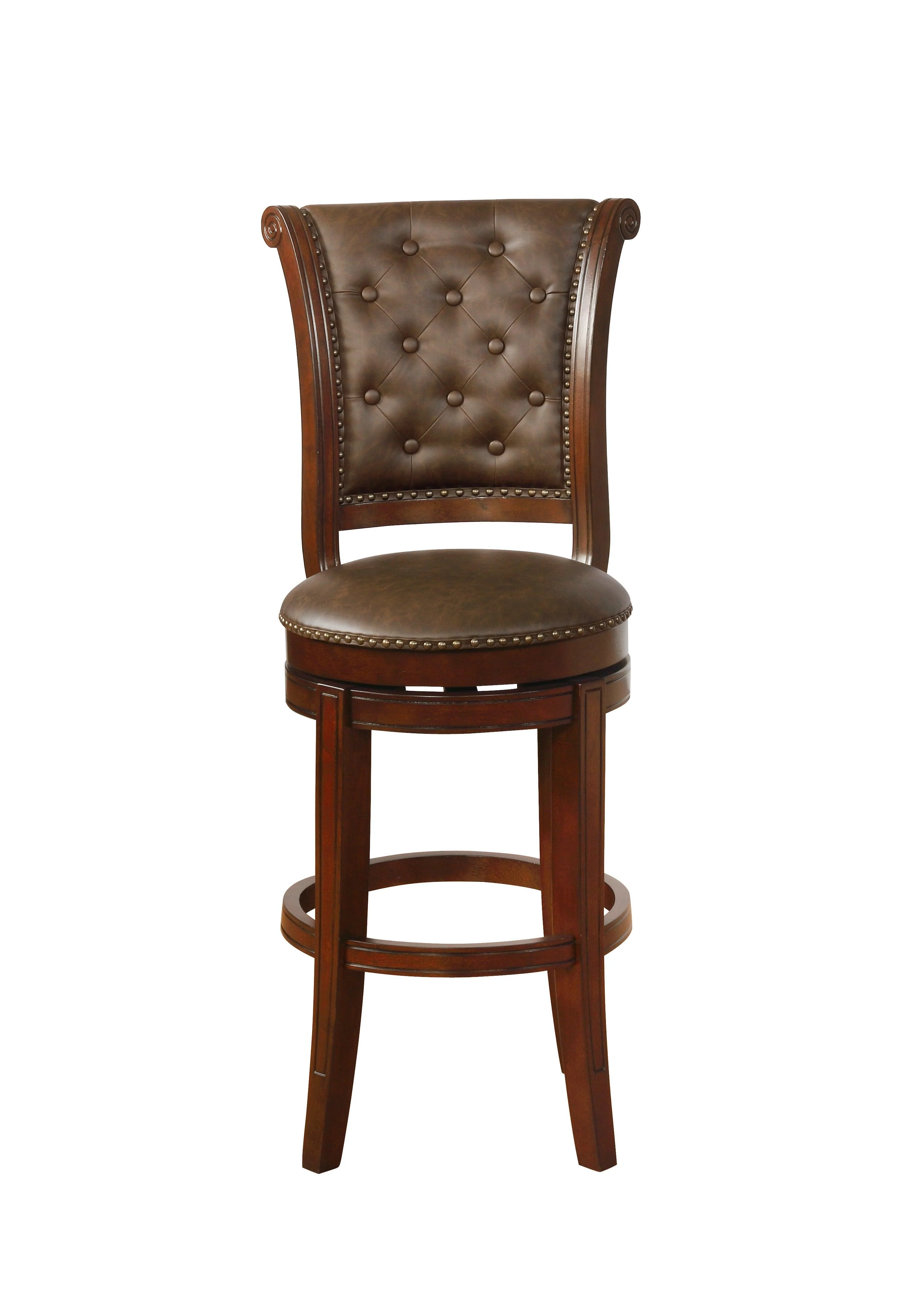 Granville Brown Faux Leather Bar Stool - Image 3