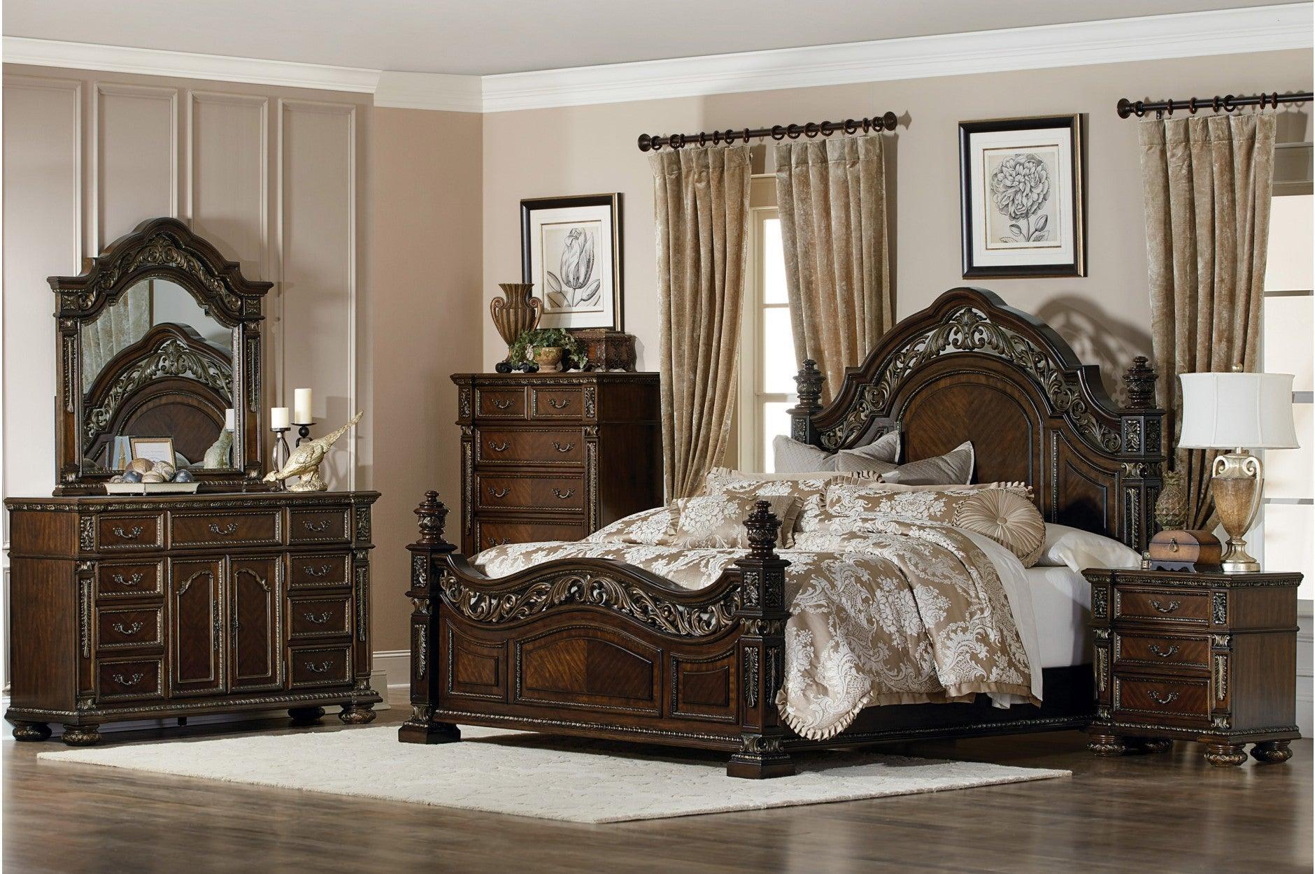 Catalonia Dark Bronze Panel Bedroom Set - Image 1