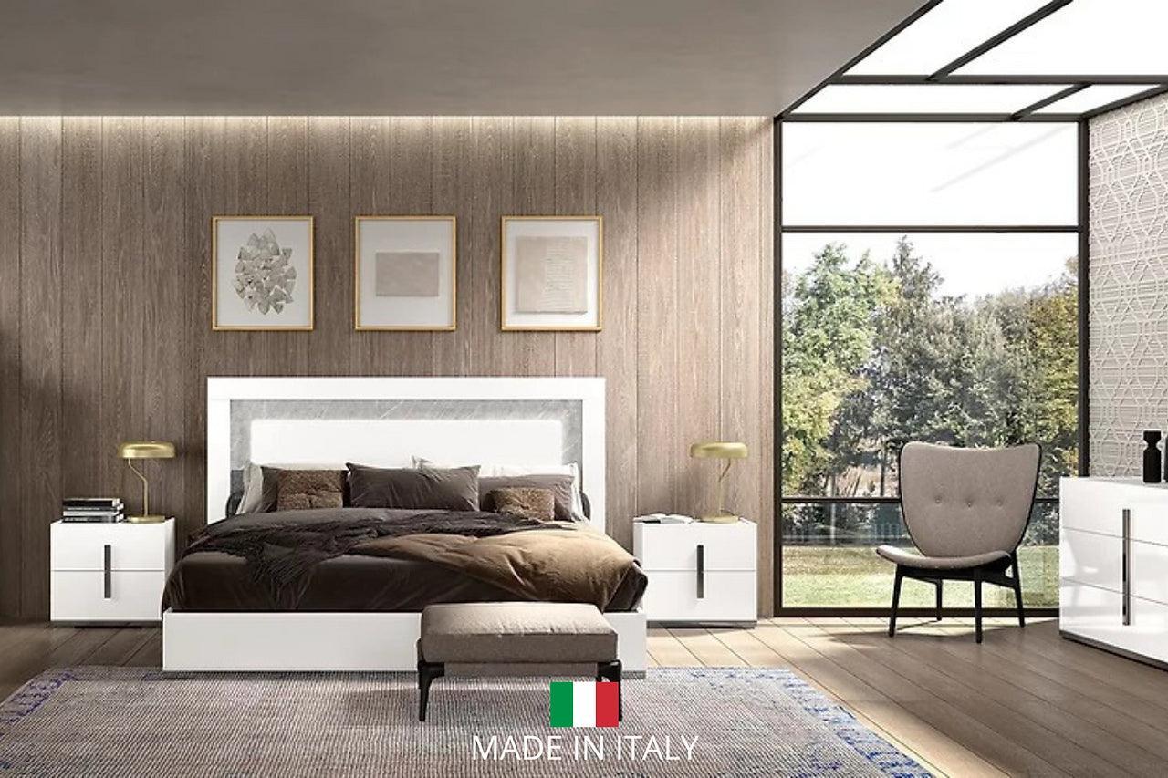 Mara White LED Panel Bedroom Set - Image 1