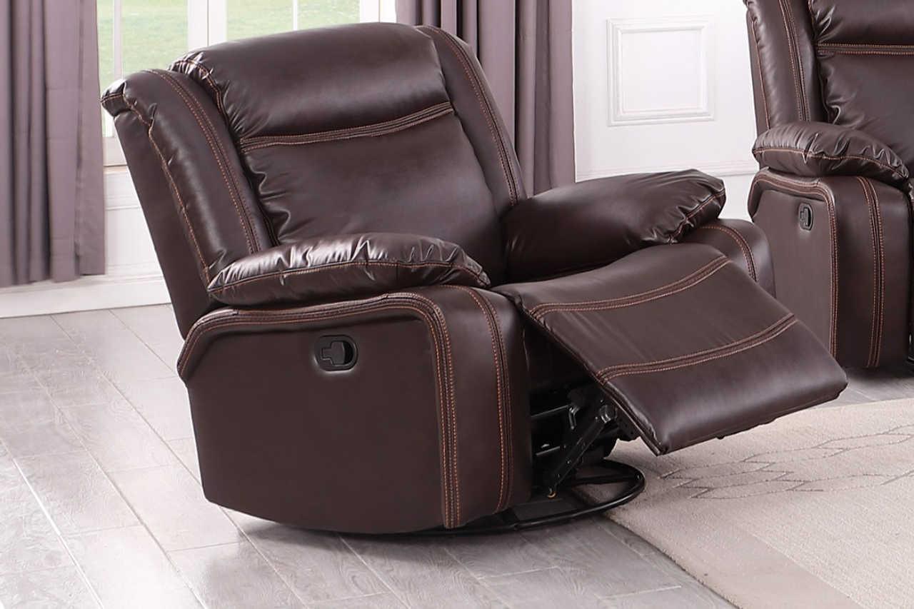 Daniela Brown Swivel Rocker Recliner - Image 2