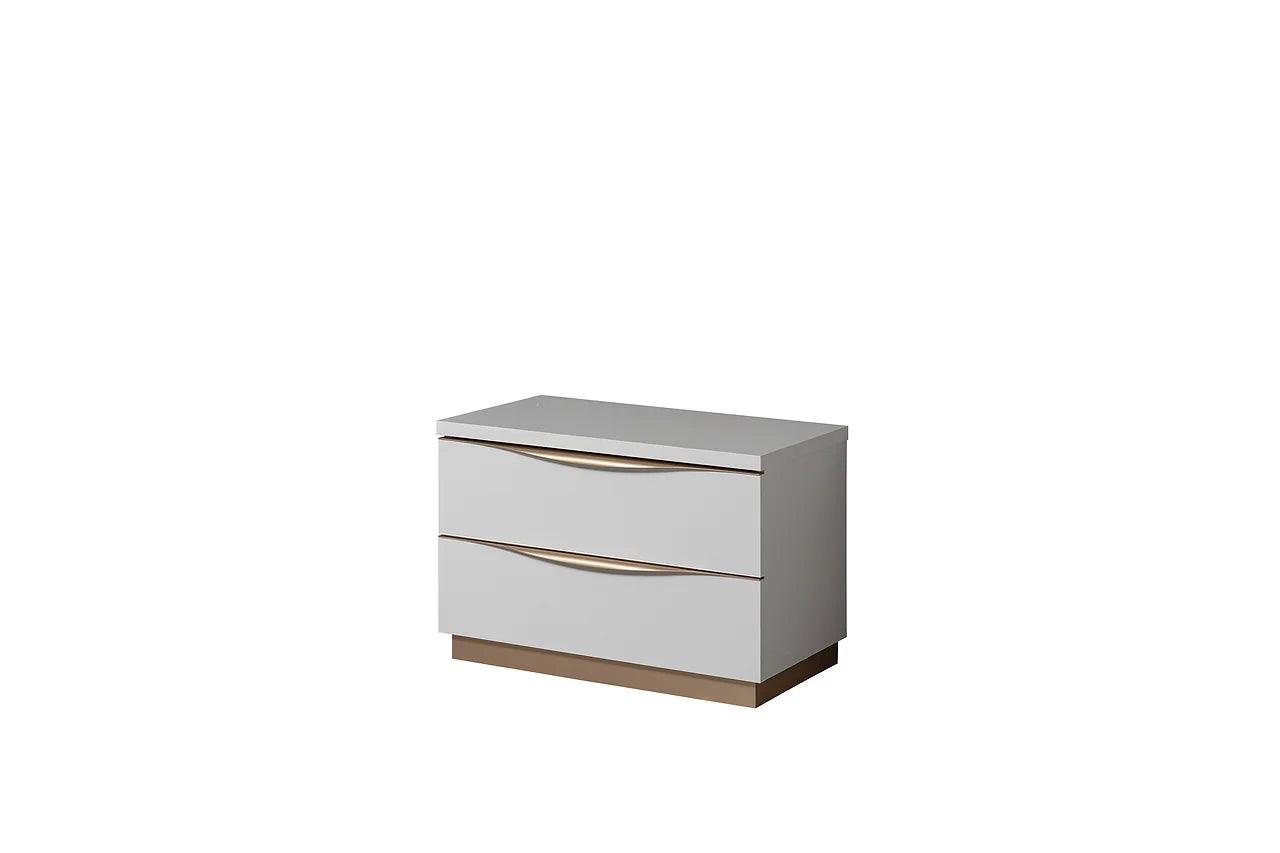 Kharma "Uph" White 2-Drawers Nightstand - Image 1