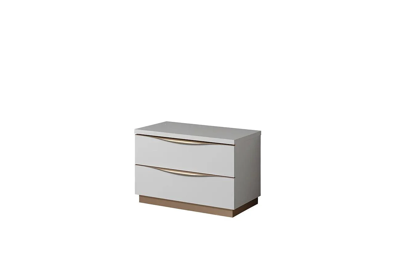 Kharma "Uph" White Velvet LED Bedroom Set - Image 3