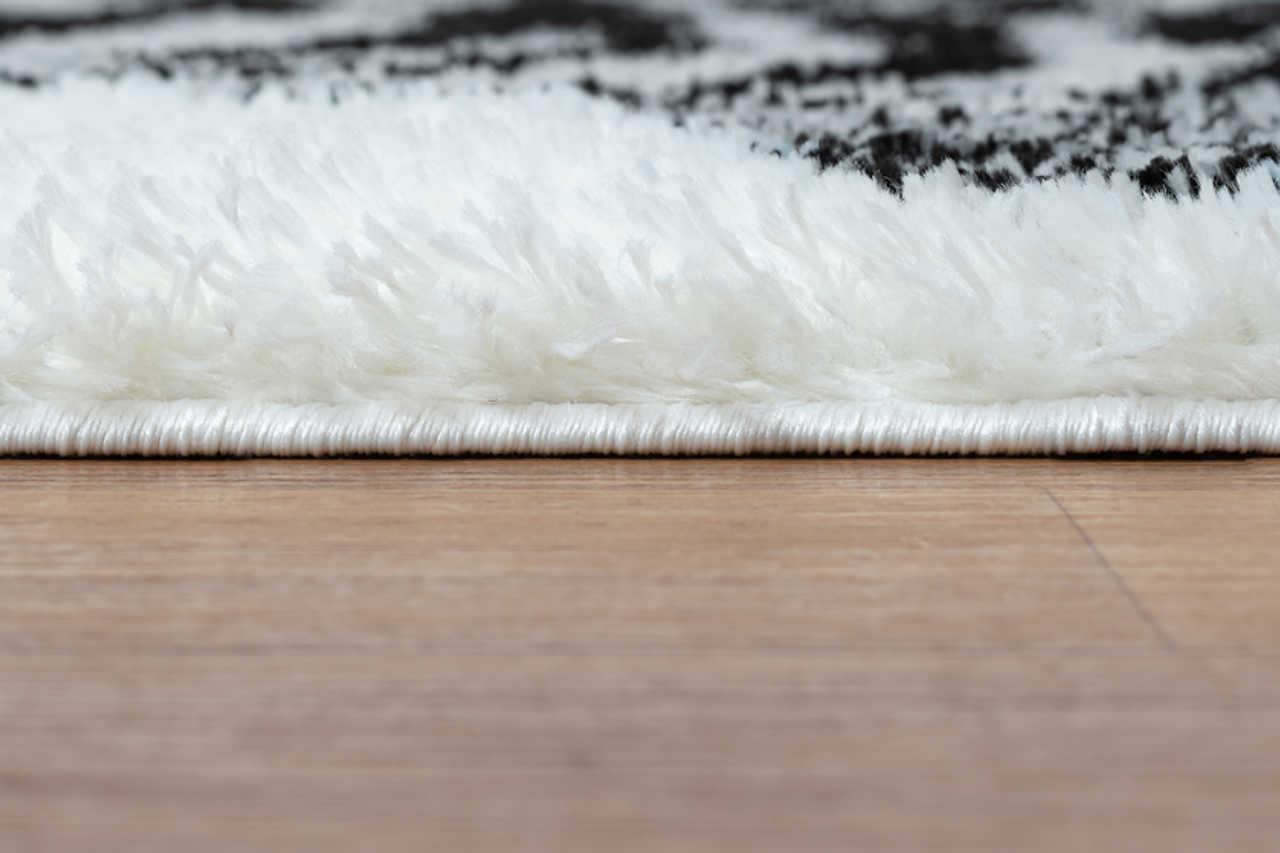 Comfy Shag Black White Area Rug - Image 3