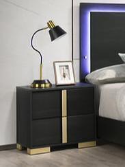 Aubrey Black Nightstand - Image 1
