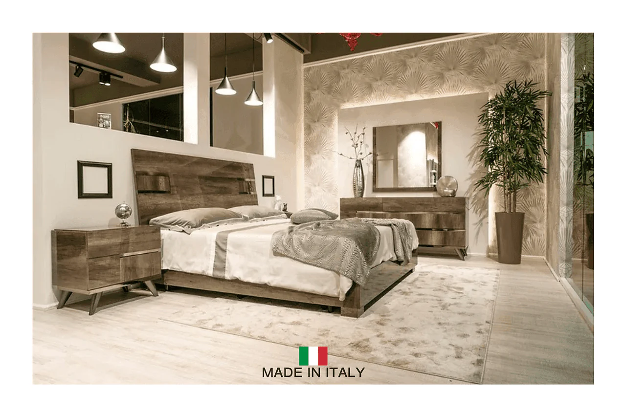 Medea Vintage Oak Italian Nightstand - Image 2