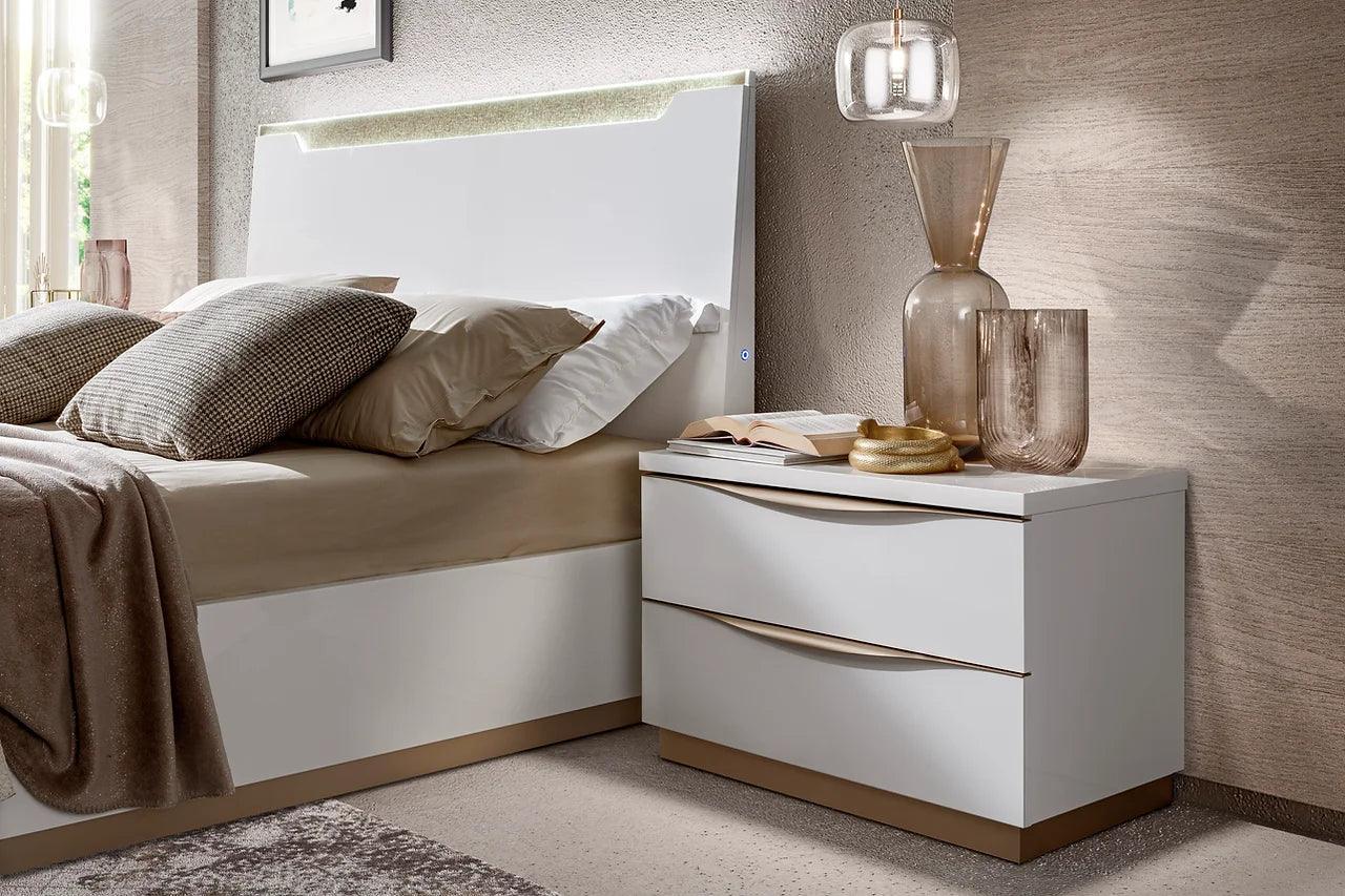 Kharma White 2-Drawers Nightstand - Image 3