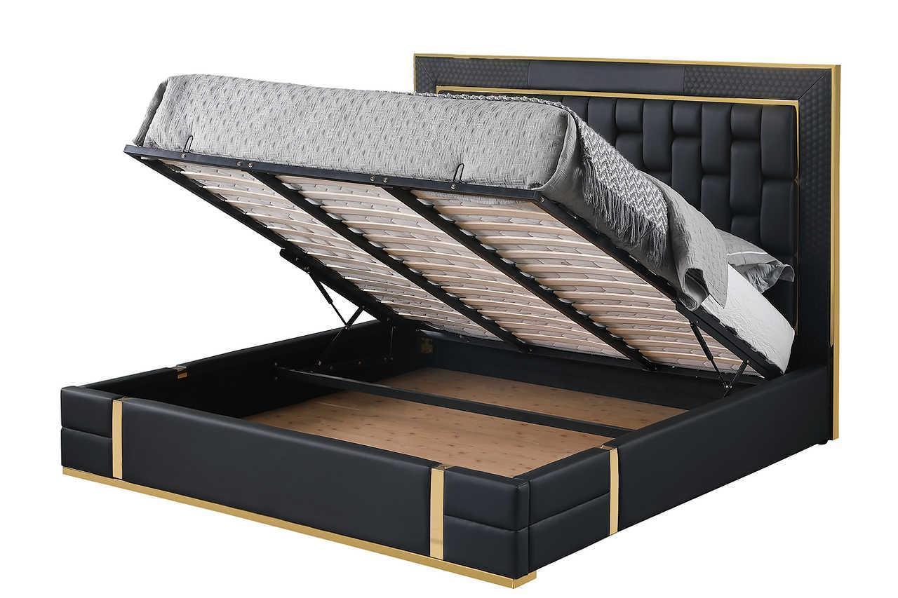 Marbella Black Storage Platform King Bed - Image 2