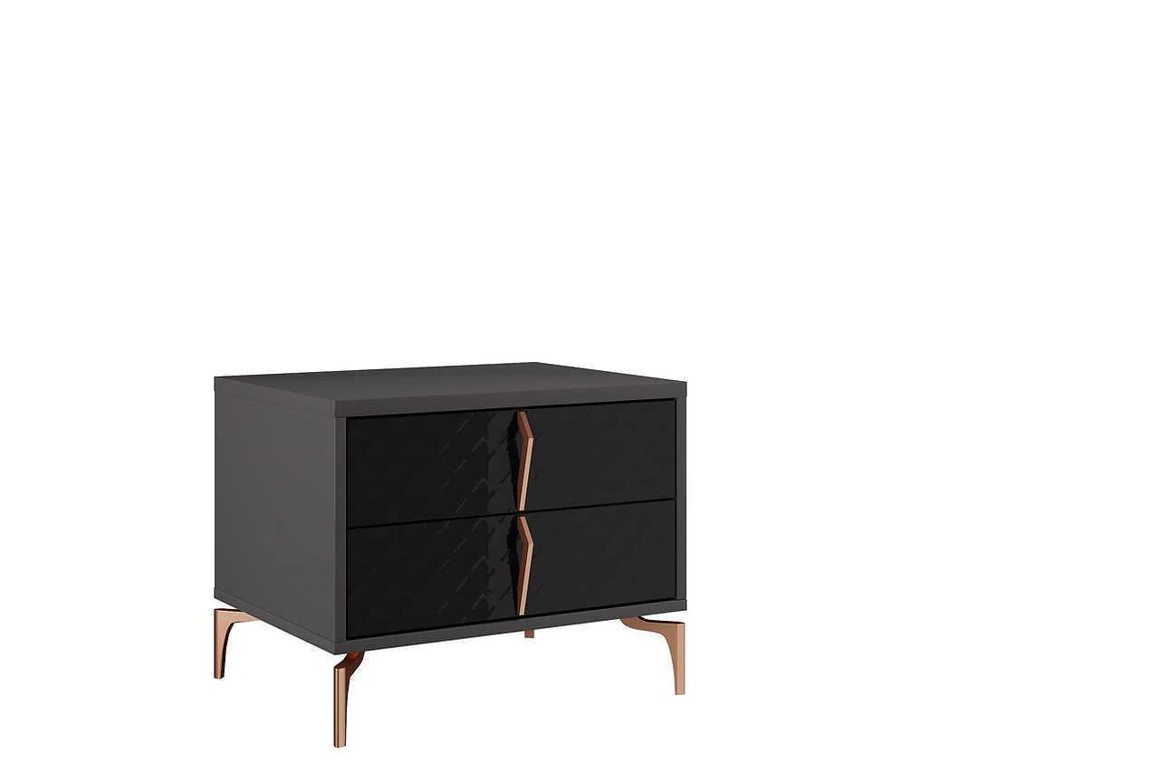 Osiris Black Nightstand - Image 1